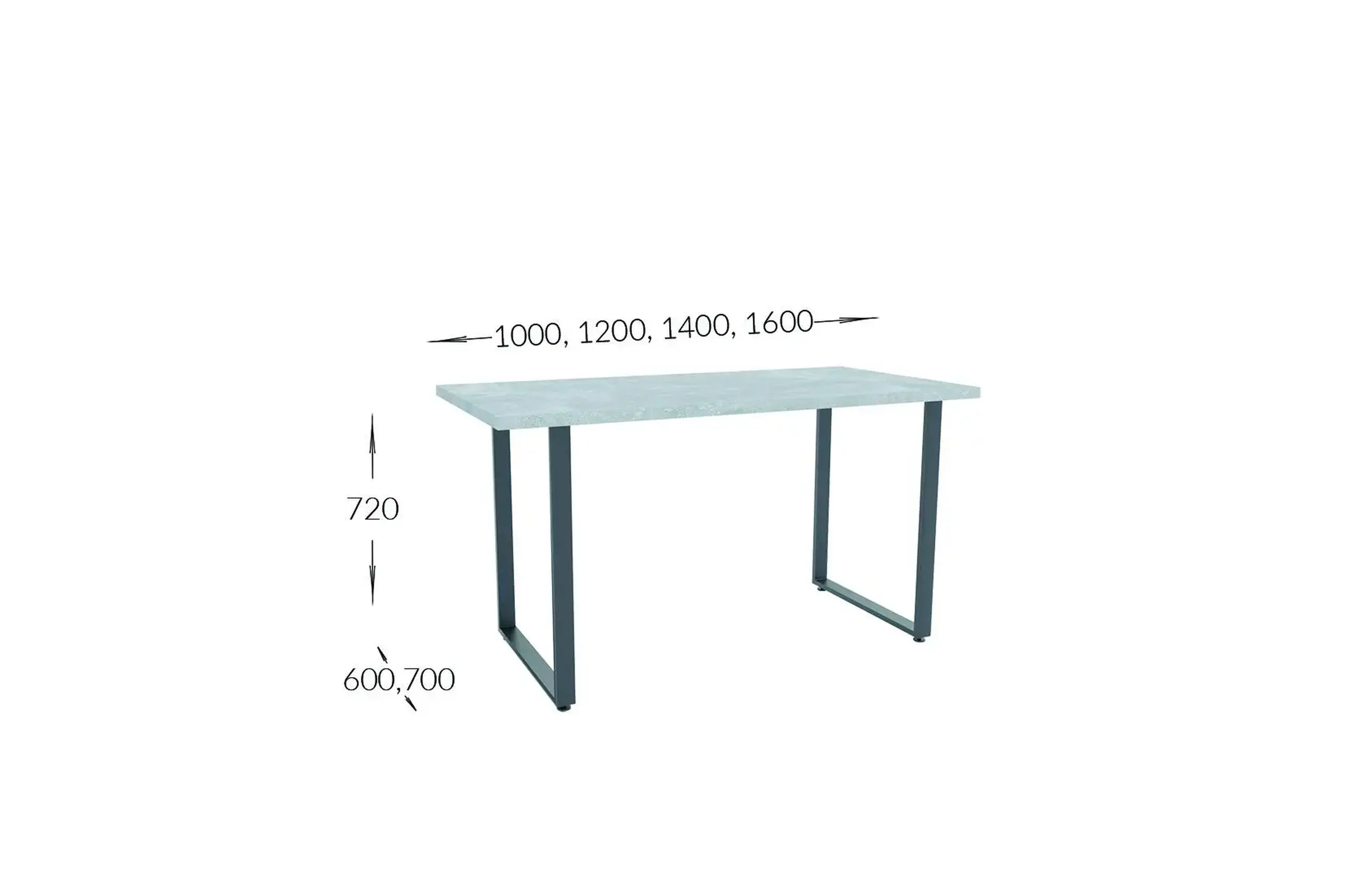 Masa de dining 4home Seattle, picioare metalice, Stejar Kraft Alb, 100x60 cm