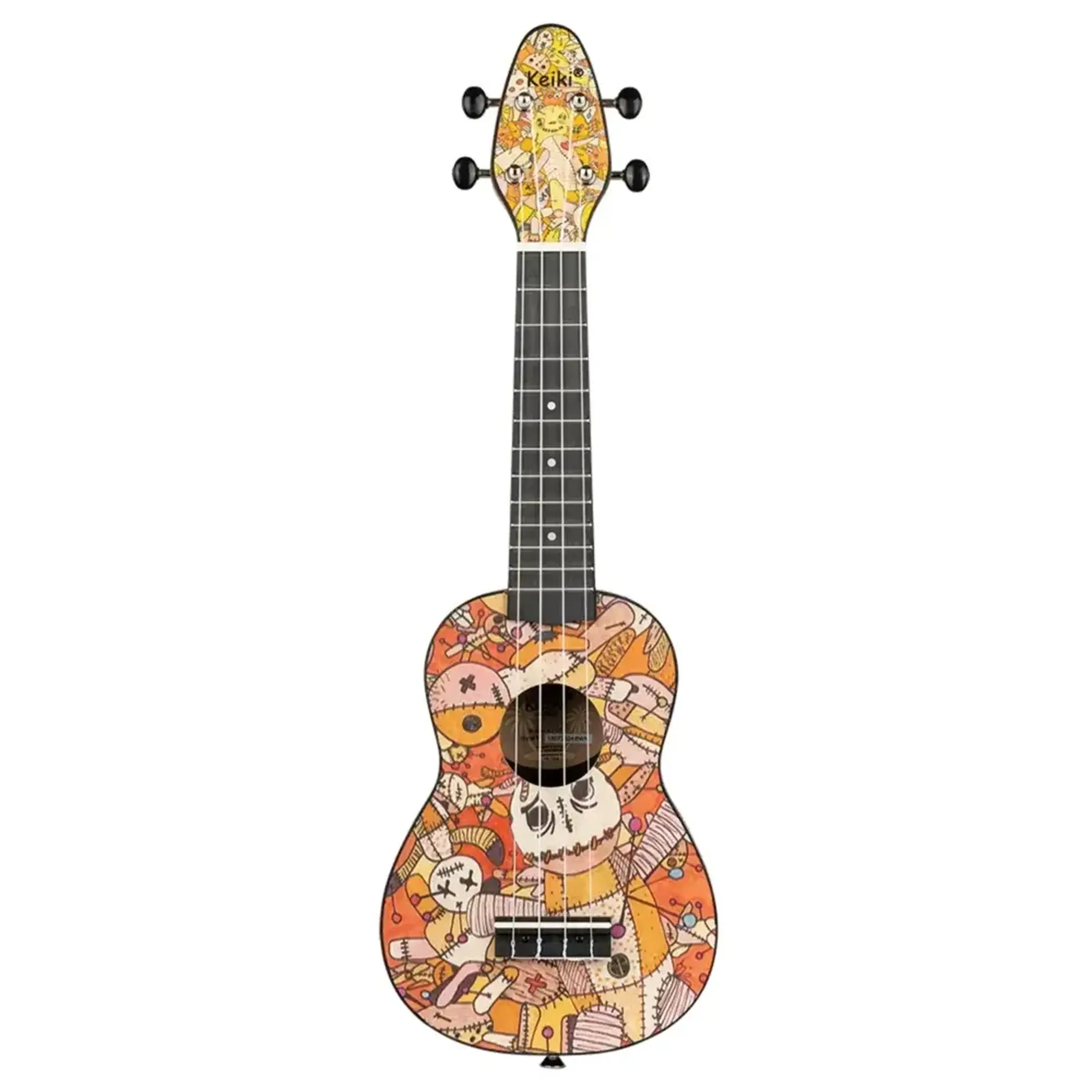 Set Ukulele Soprano Keiki K2-VP– Design Voodoo Puppet
