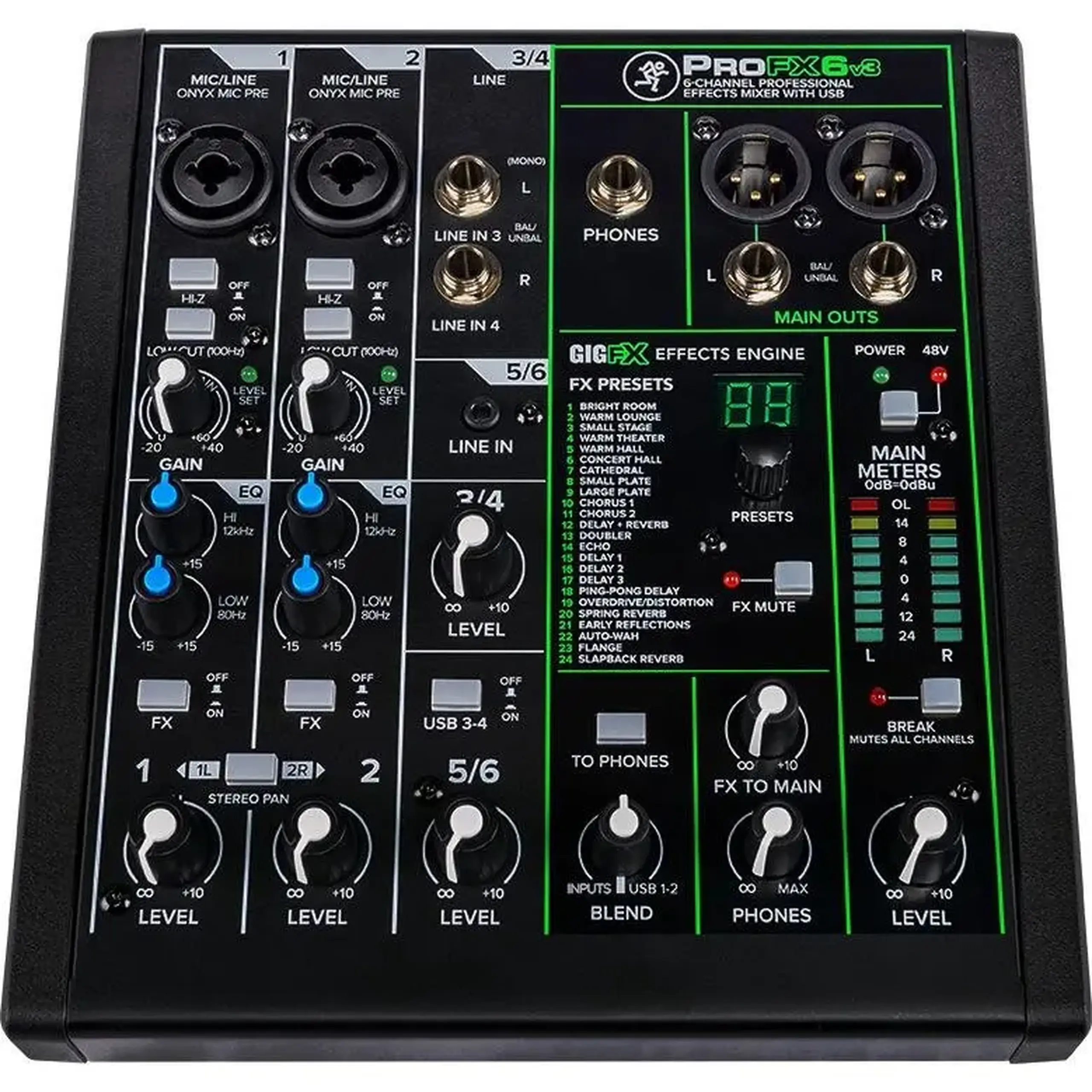 Mixer Analog Mackie PROFX6v3