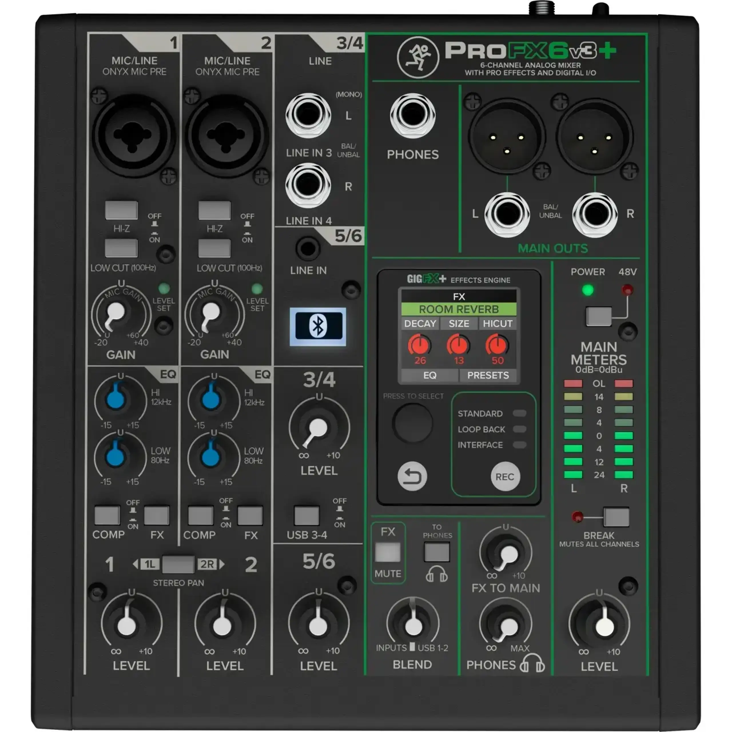 Mixer Analog Mackie ProFX6v3+