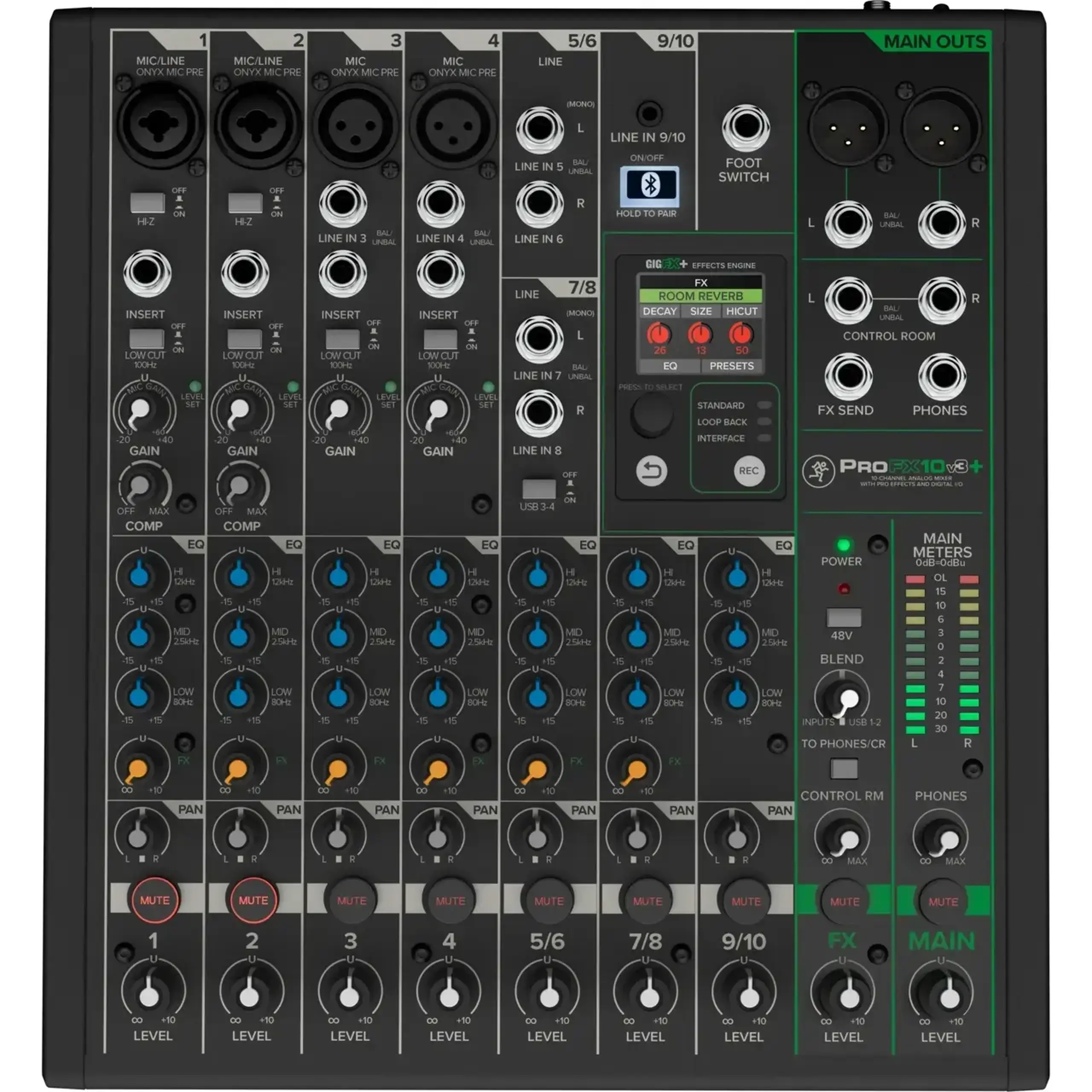 Mixer Analog Mackie ProFX10v3+