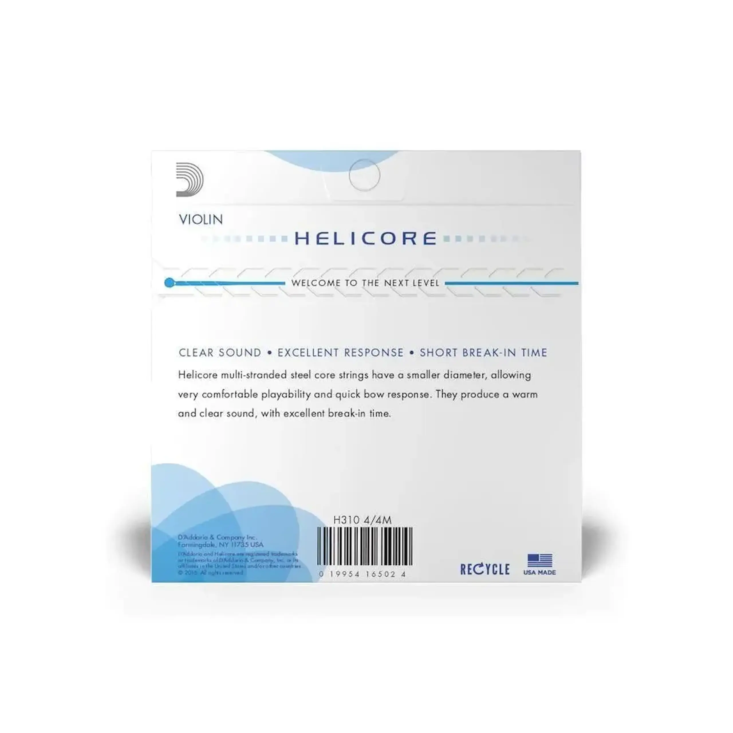 Set Corzi pentru Vioara D'addario Helicore H310 4/4 Medium Tension