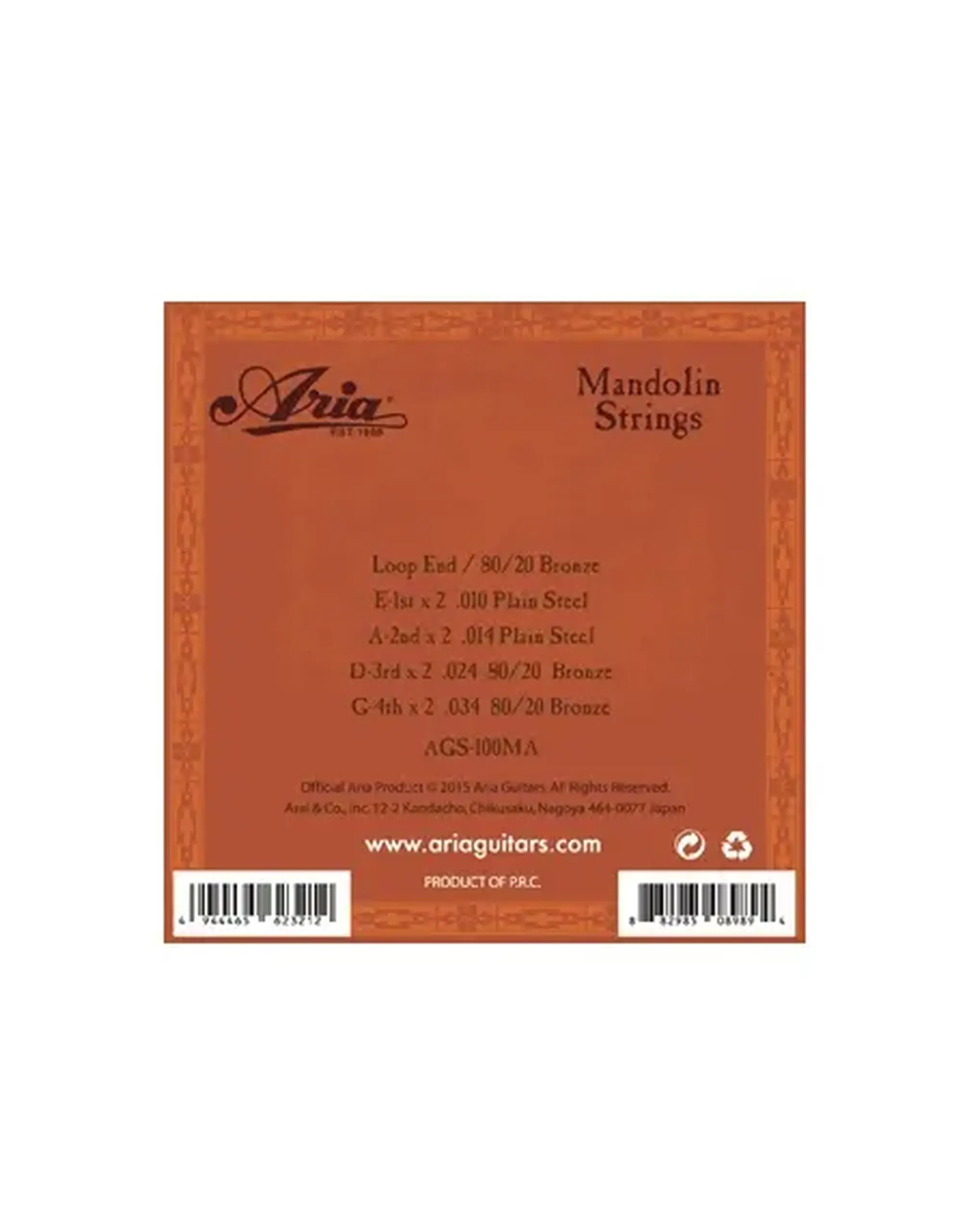 Set de corzi pentru mandolina ARIA AGS-100MA