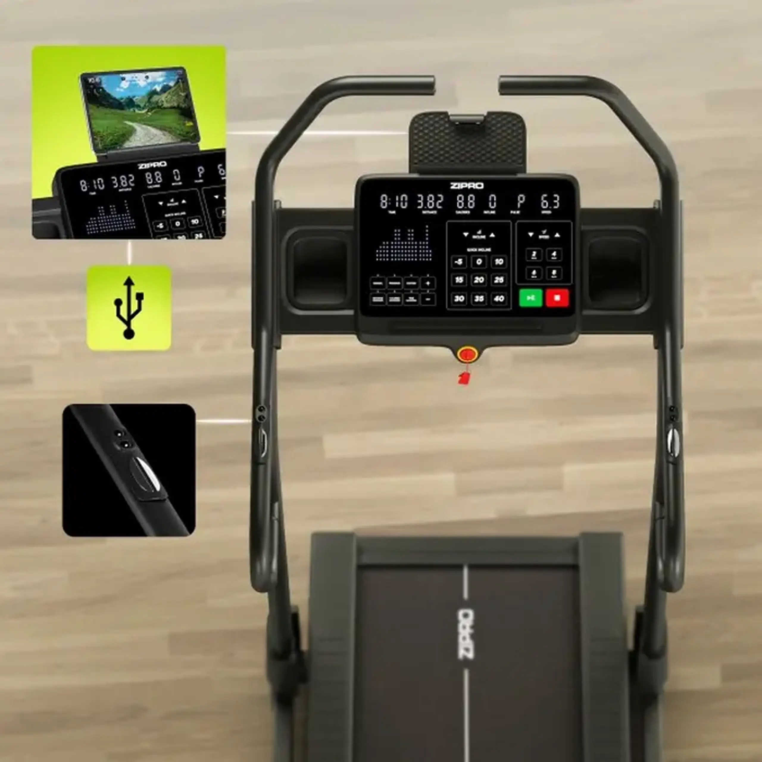 Bandă de alergat Zipro Shred, Negru
