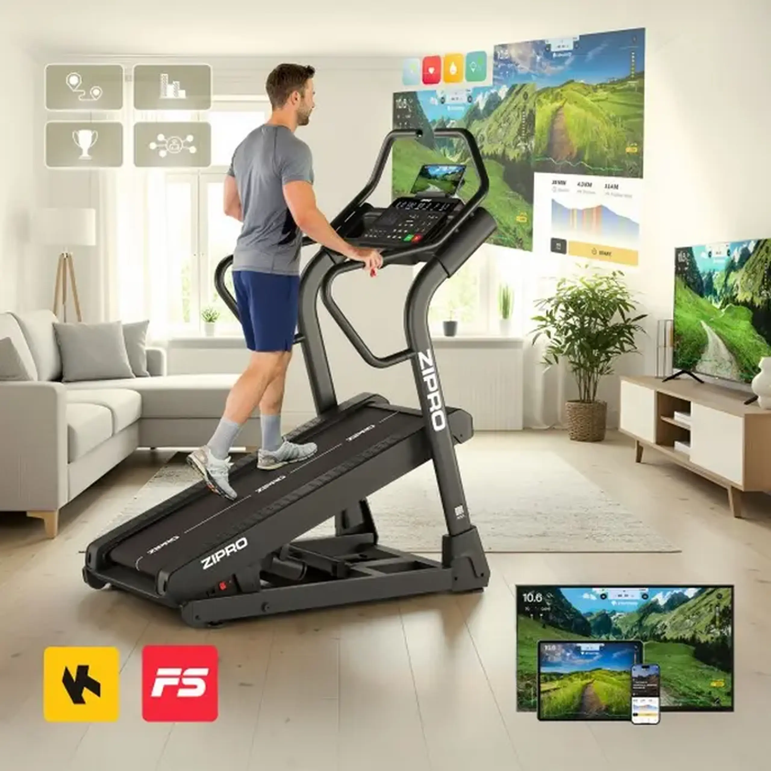 Bandă de alergat Zipro Shred, Negru
