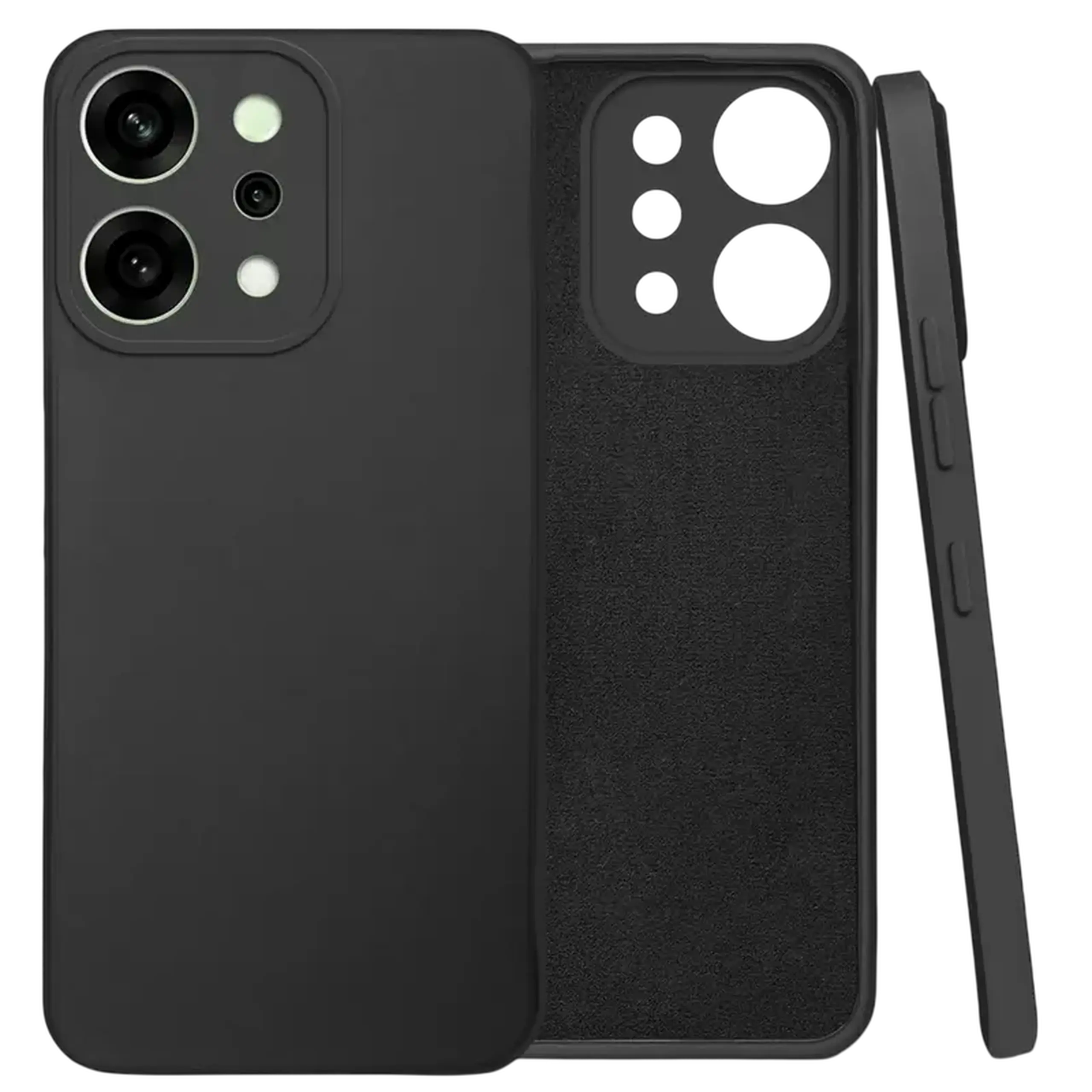 Xcover husa p/u Honor Oppo Reno 14, Soft Touch (Microfibră), Negru