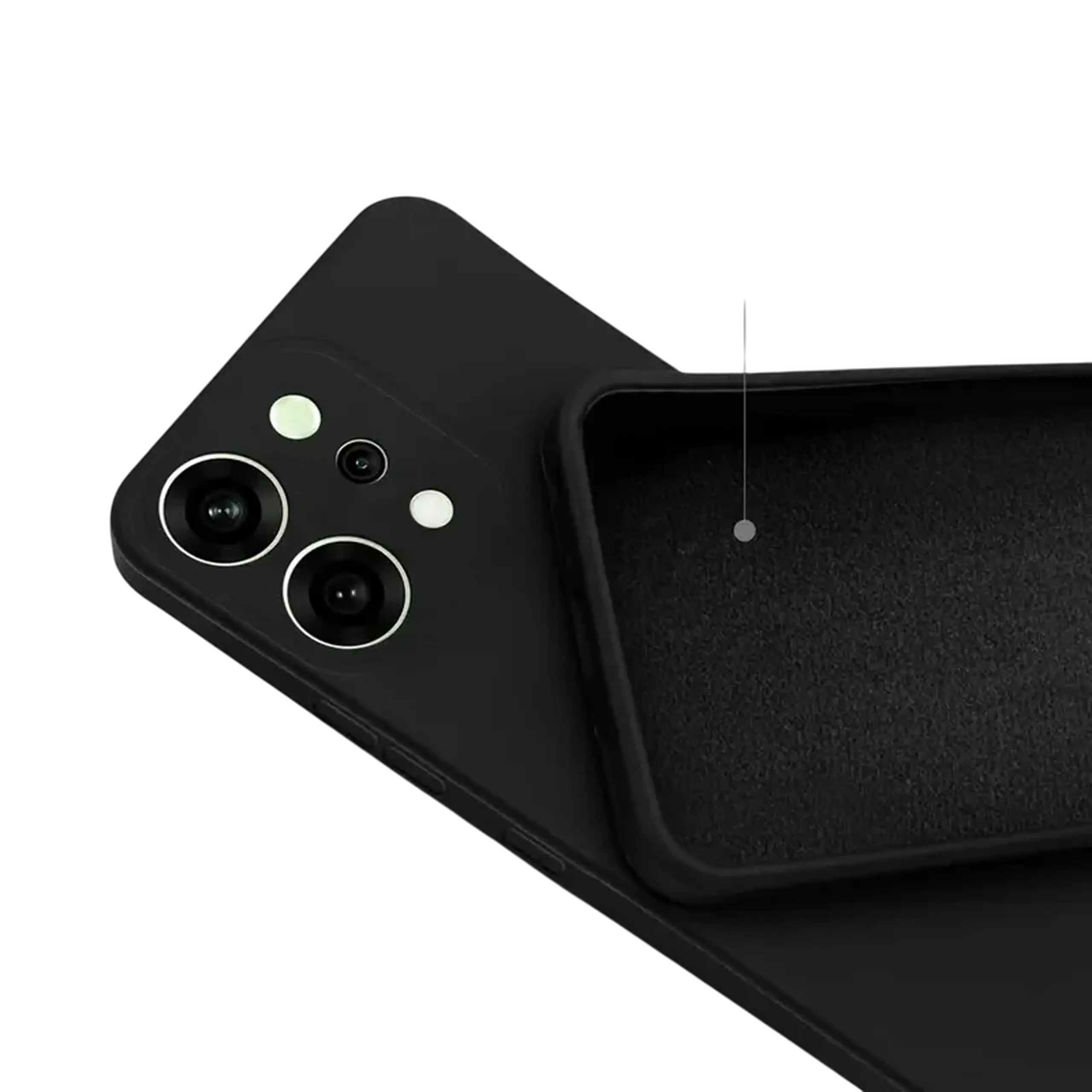 Xcover husa p/u Honor Oppo Reno 14, Soft Touch (Microfibră), Negru