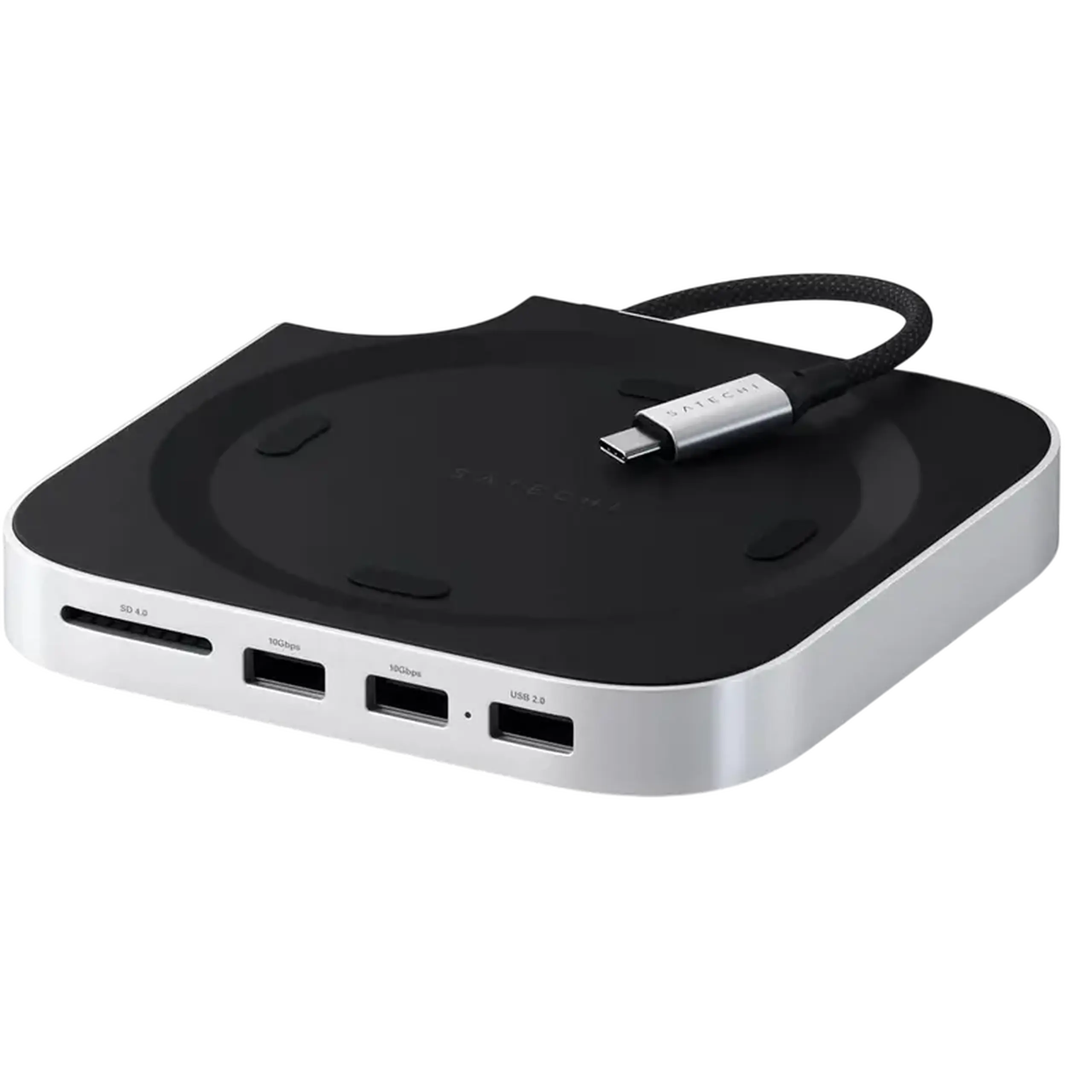 Adaptor Hub Satechi Mac Mini M4 Stand & Hub, Argintiu