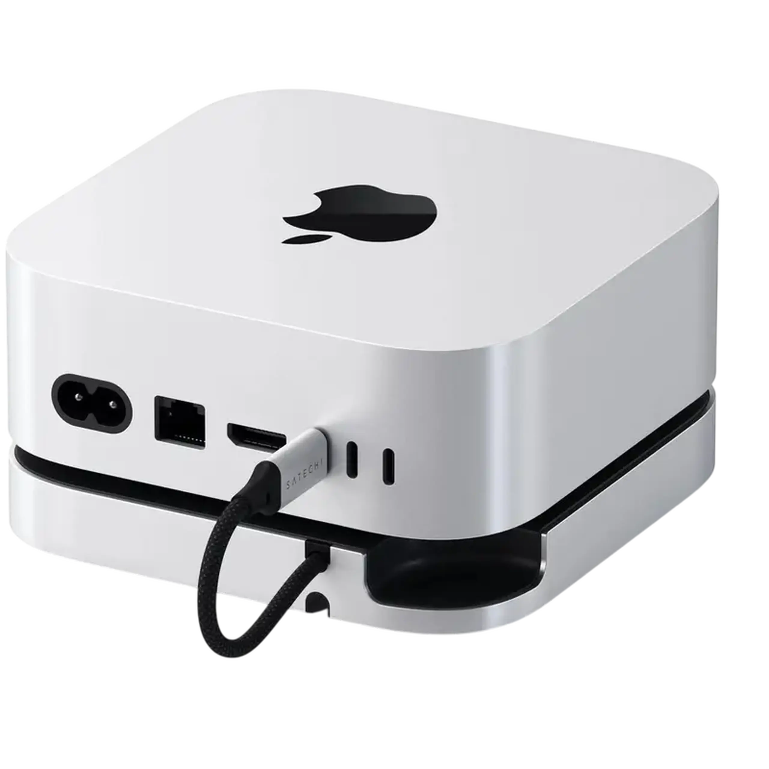 Adaptor Hub Satechi Mac Mini M4 Stand & Hub, Argintiu