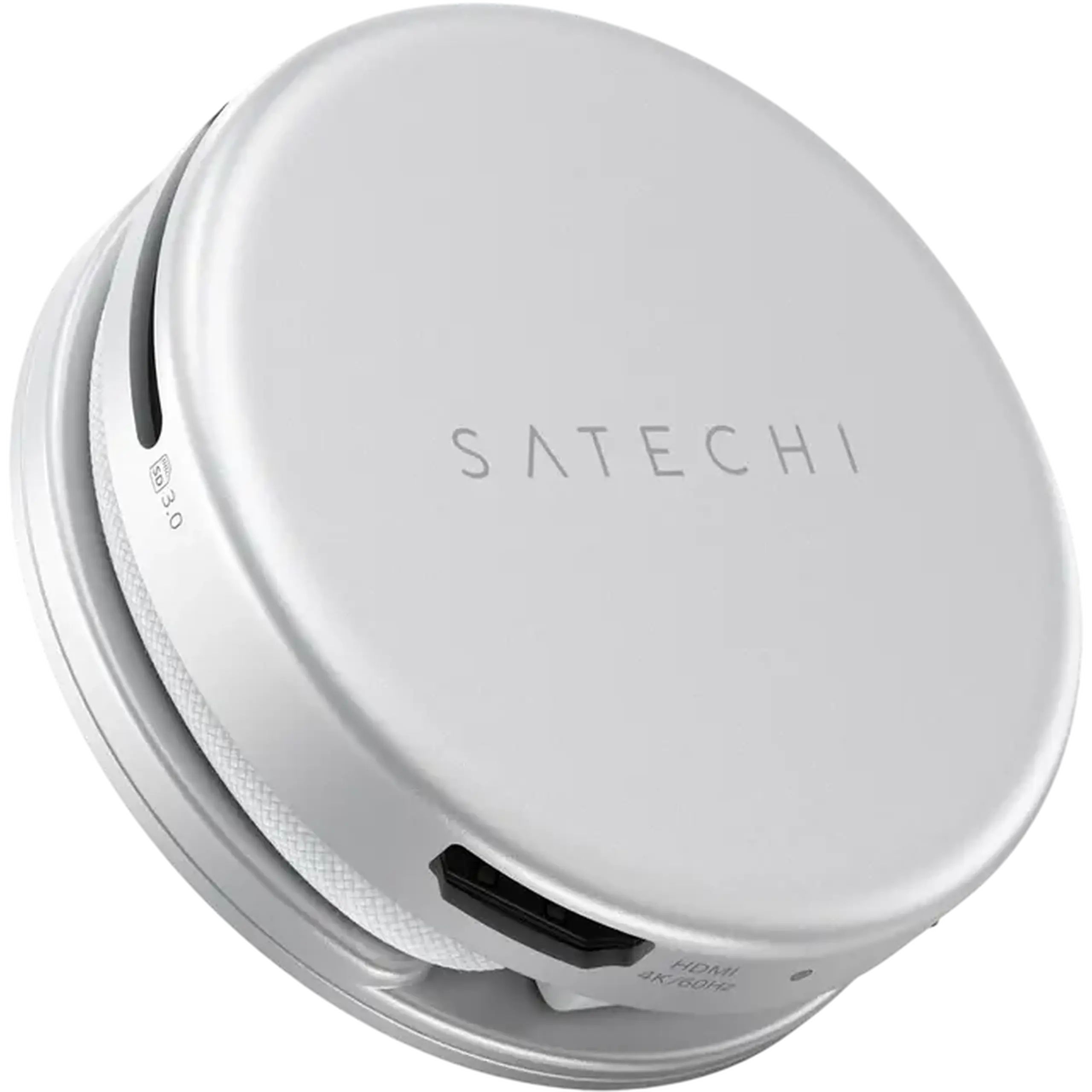 Satechi OntheGo™ 5-in-1 Multiport Silver, USB-C Host, USB-C PD60W, USB-C 3.2Gen1, USB-A 3.2Gen1, SD