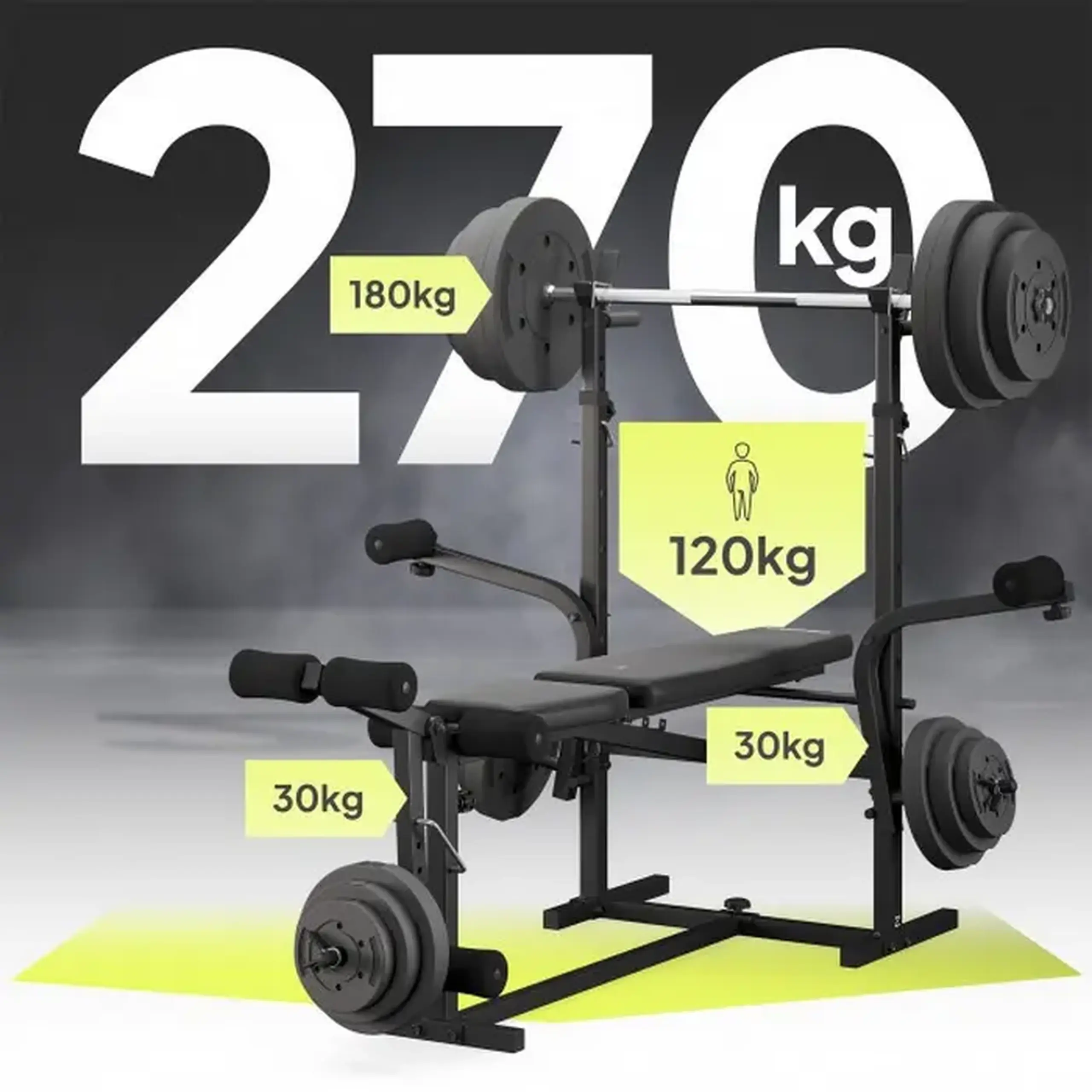 Bancă fitness Zipro Ripped, Negru