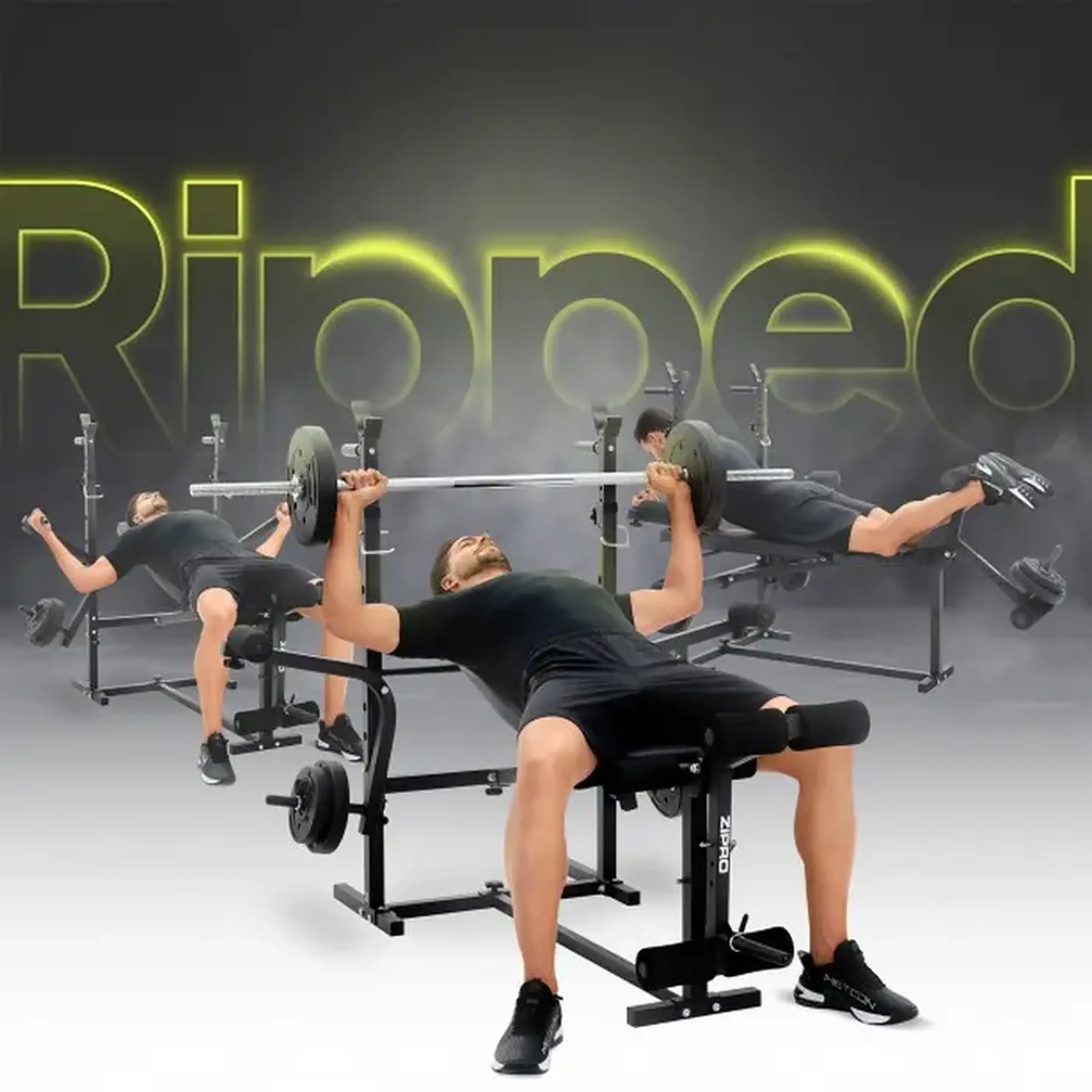 Bancă fitness Zipro Ripped, Negru