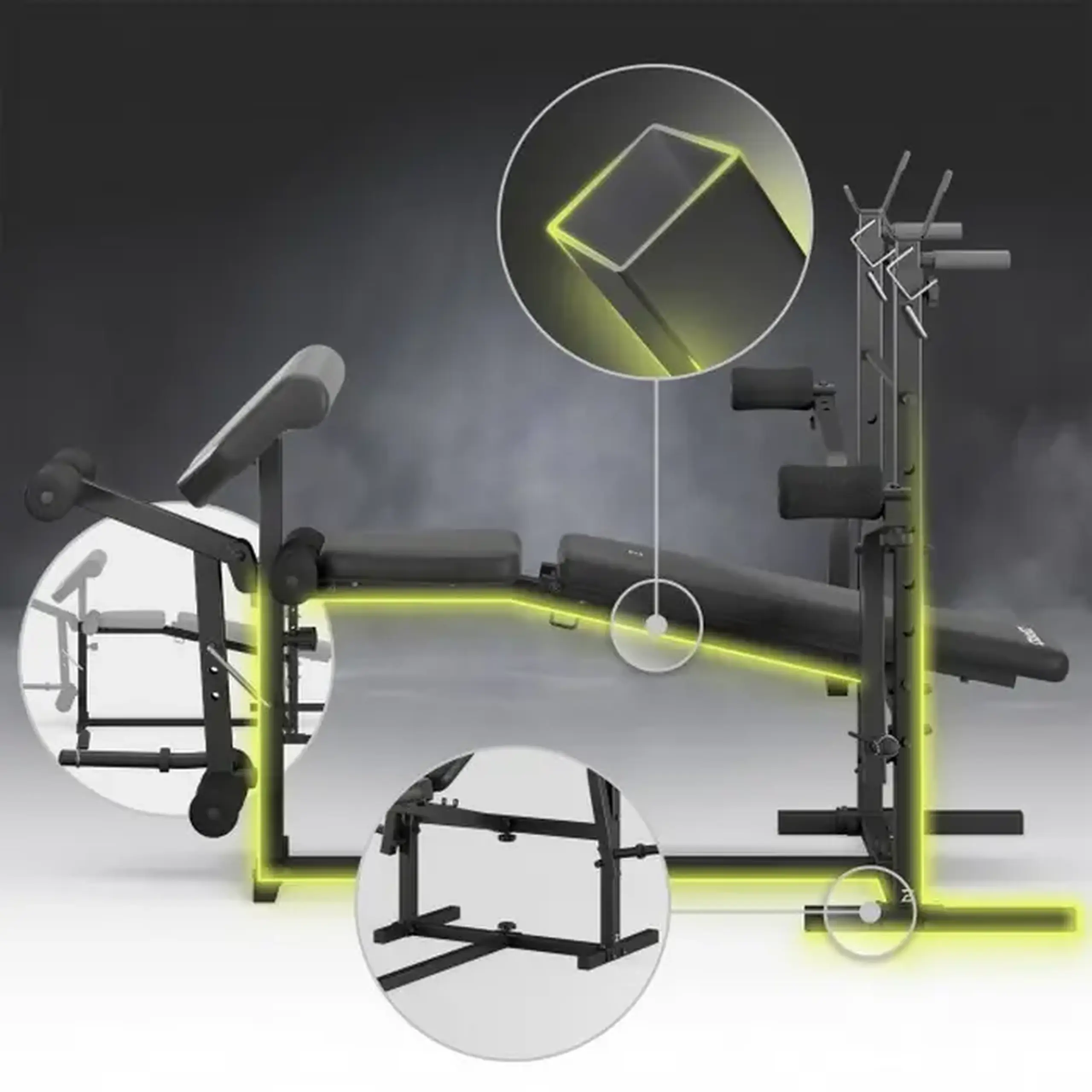 Bancă fitness Zipro Ripped, Negru