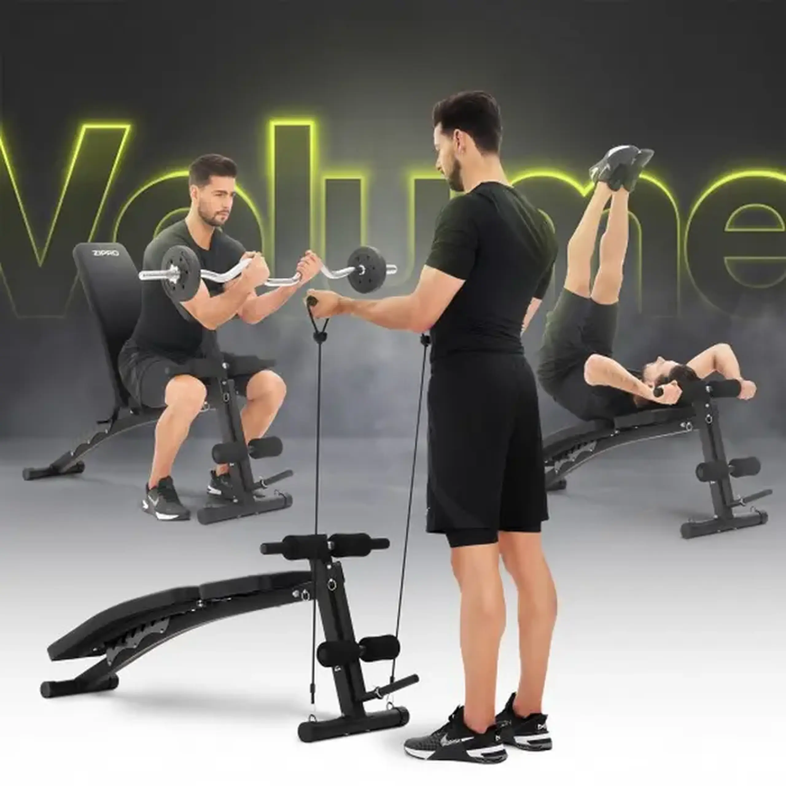 Bancă fitness Zipro Volume, Negru