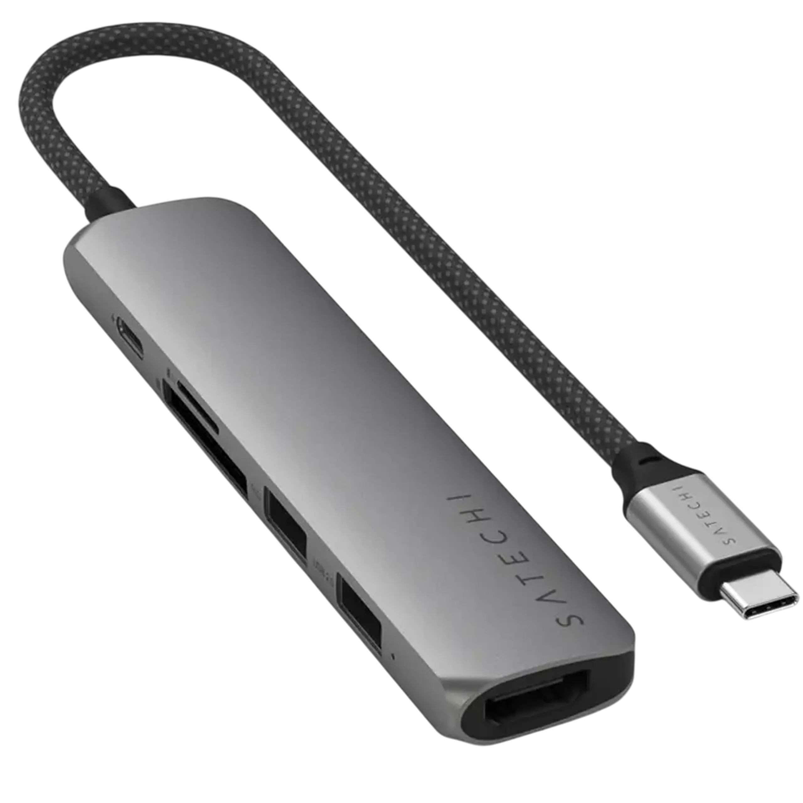 Stație Docking Satechi Slim USB-C, Gri