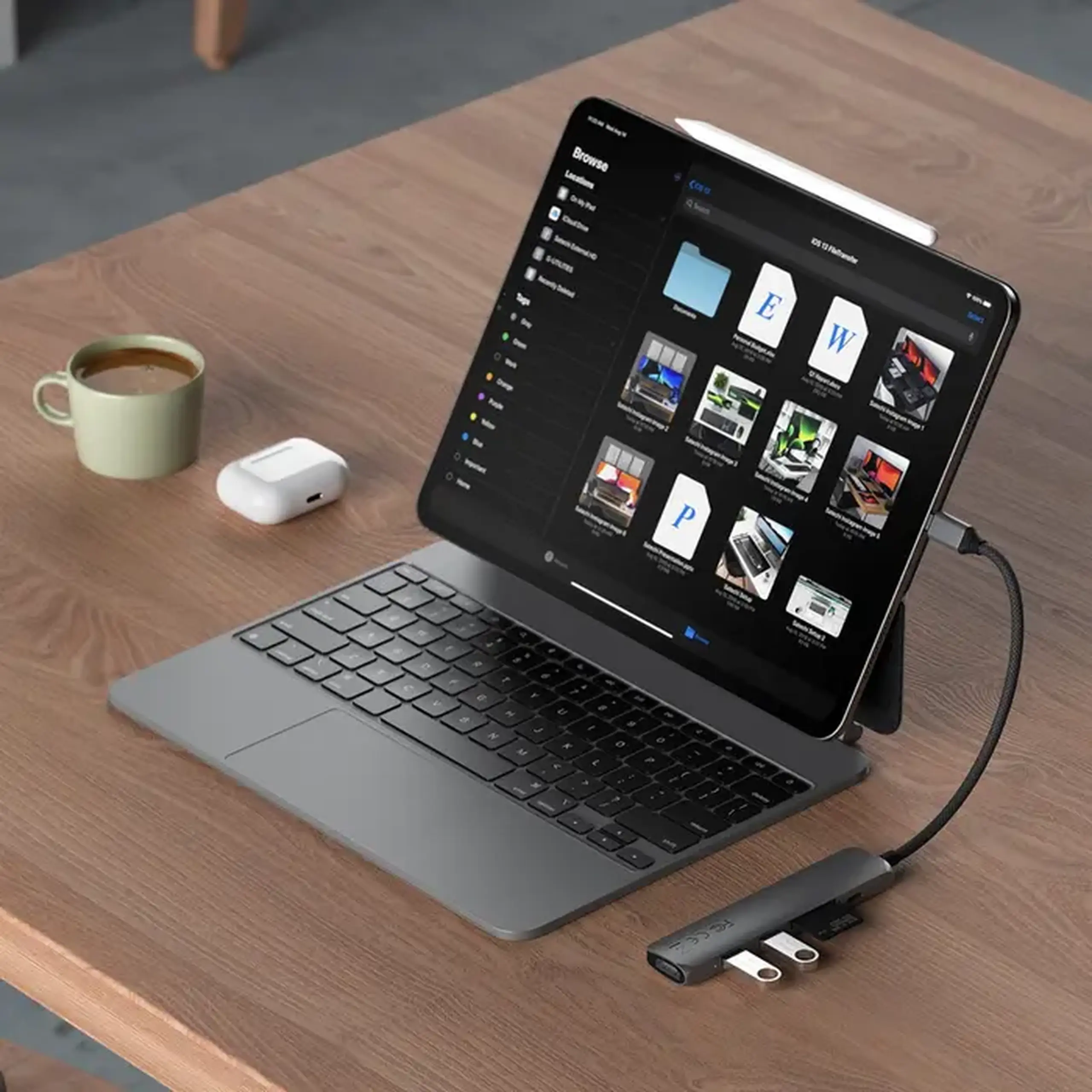 Stație Docking Satechi Slim USB-C, Gri