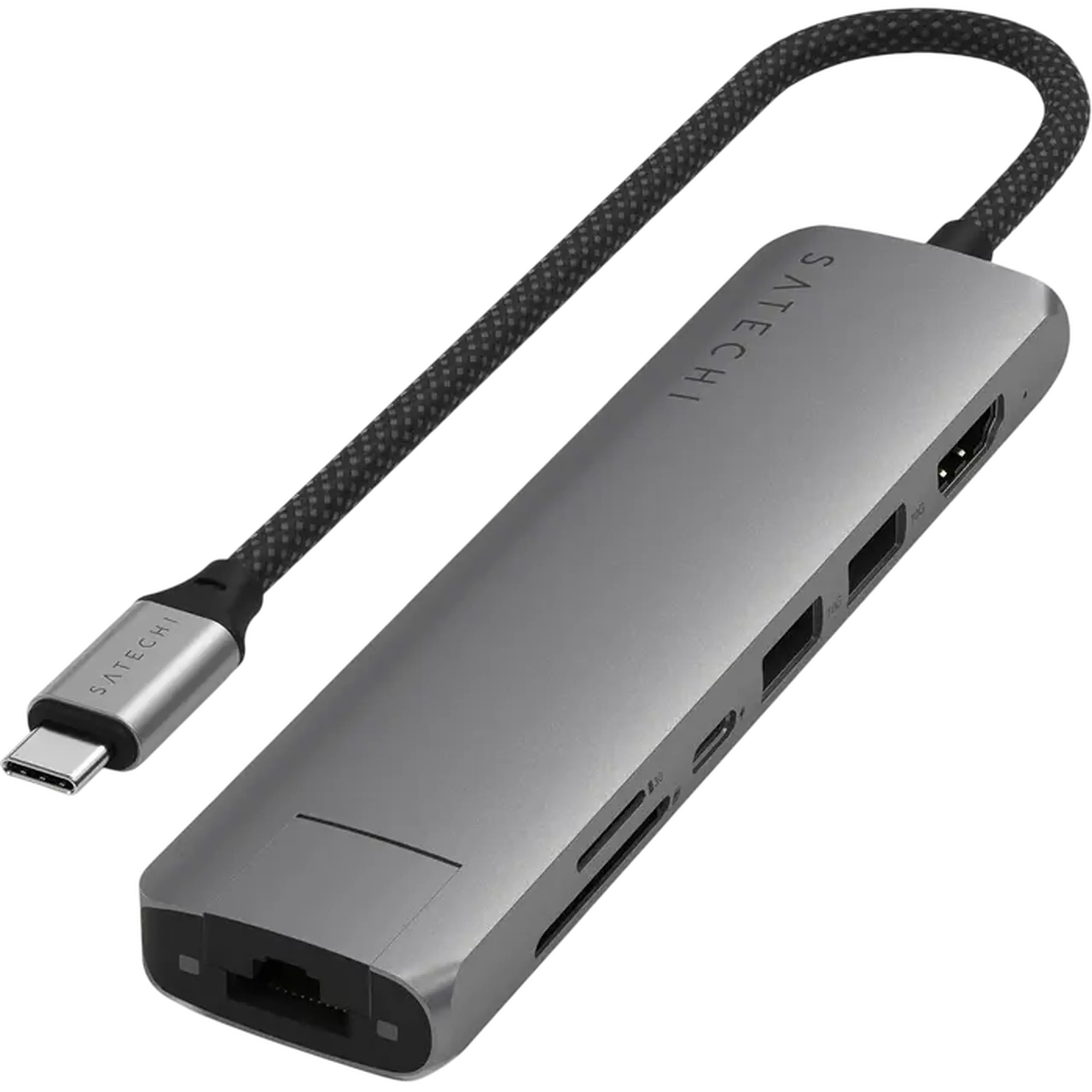 Stație Docking Satechi Slim USB-C, Gri