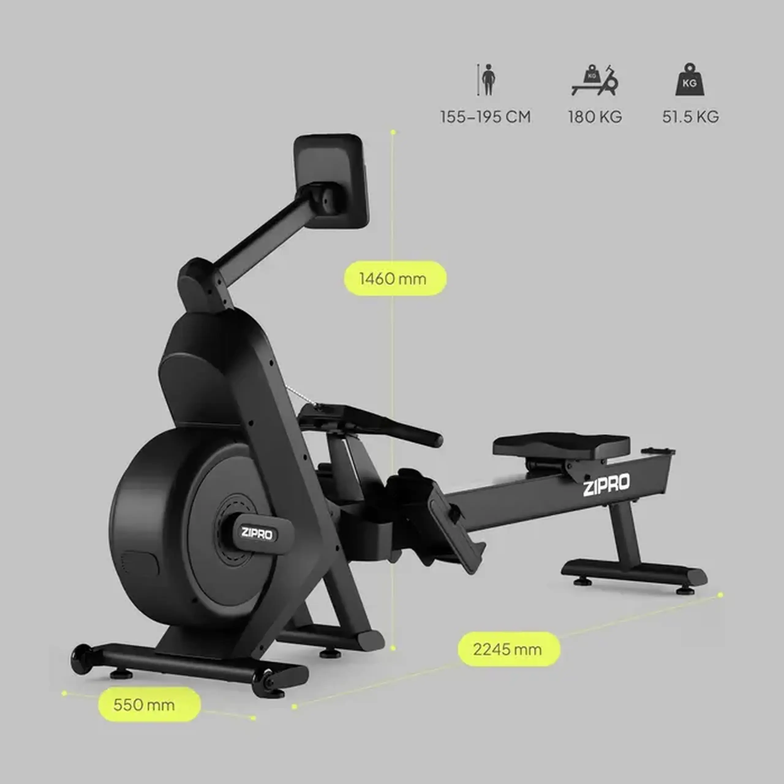 Aparat de vâslit Zipro Power 10, Negru