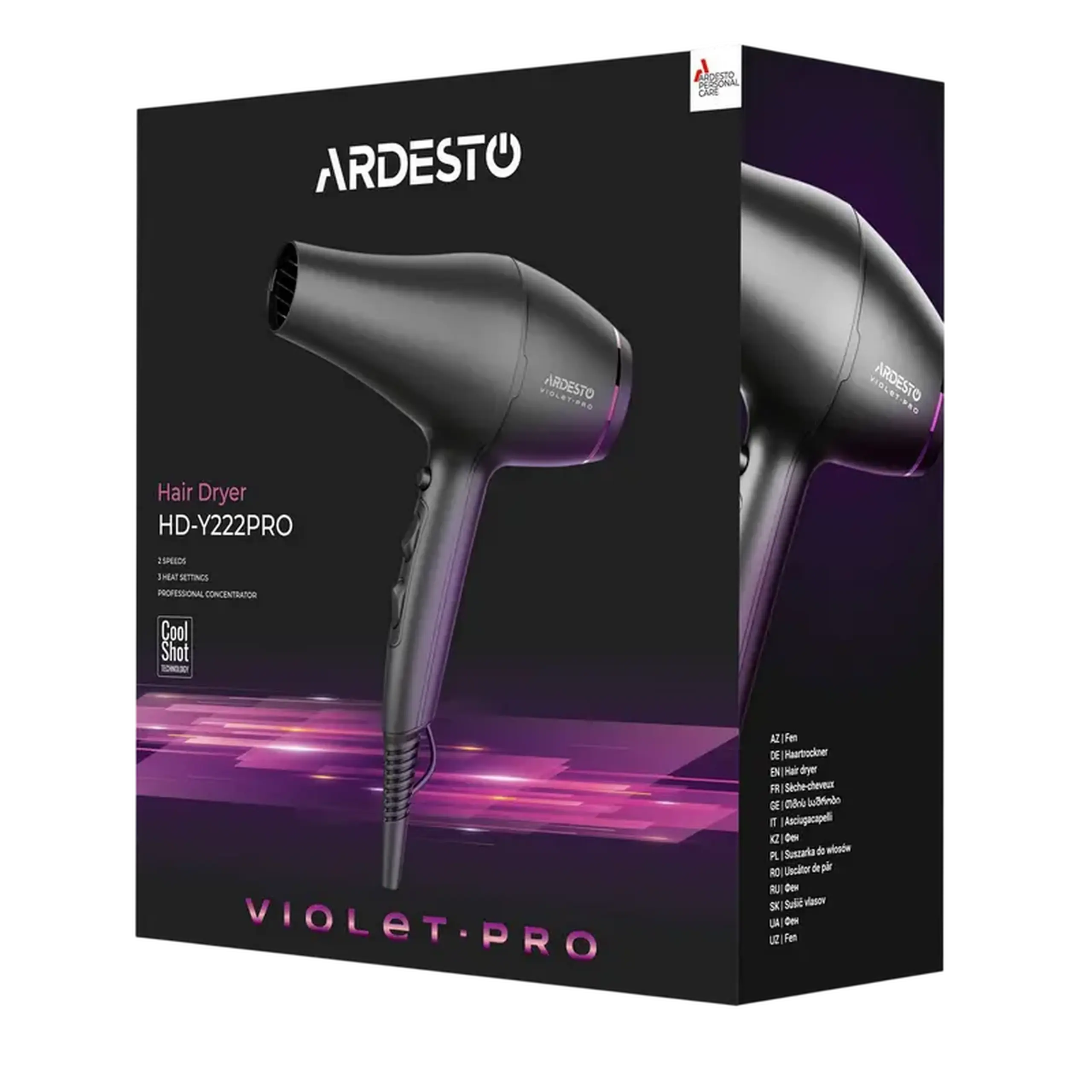 Uscător de păr Ardesto HD-Y222PRO, 2200W, Negru
