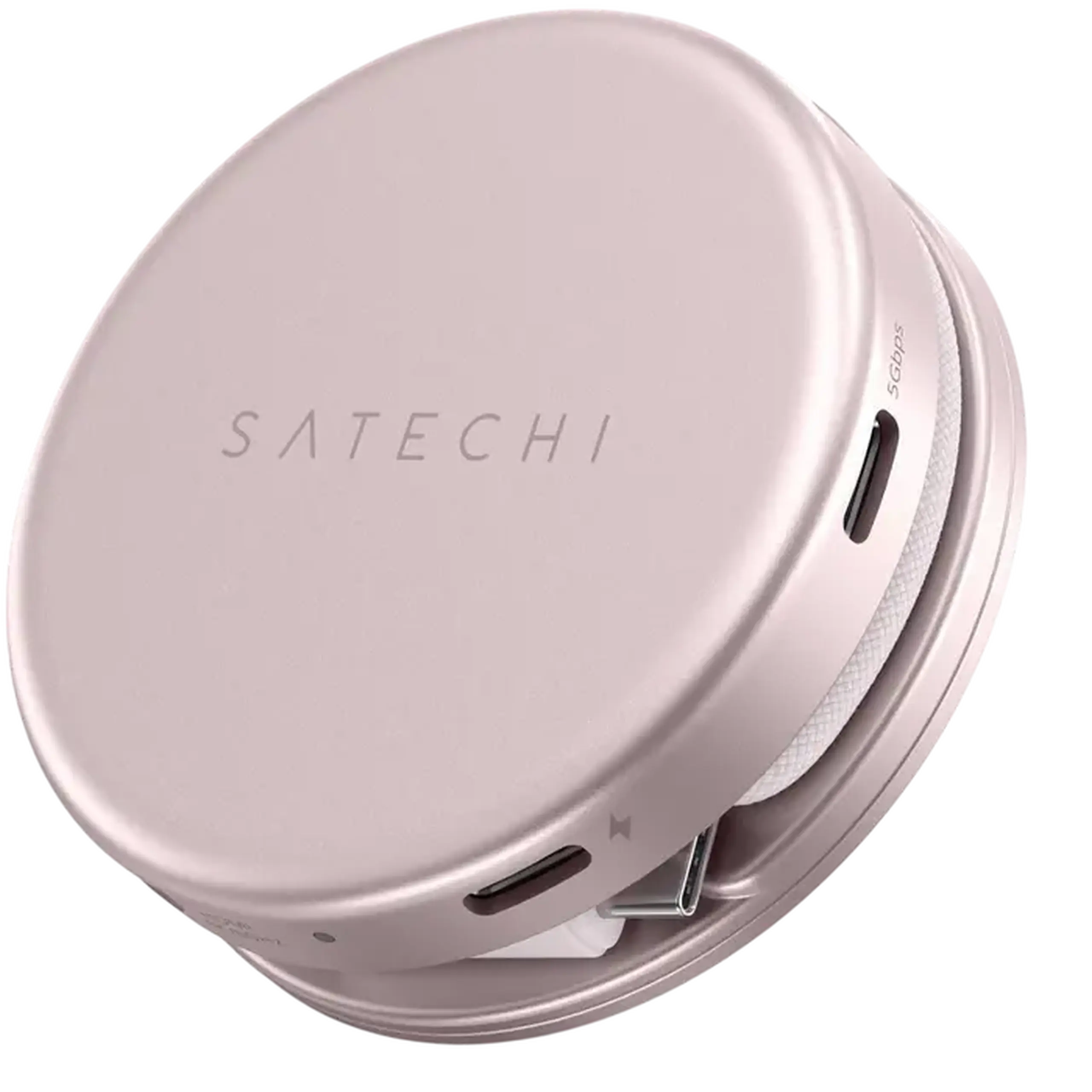 Satechi OntheGo™ 5-in-1 Multiport Blush, USB-C Host, USB-C PD60W, USB-C 3.2Gen1, USB-A 3.2Gen1, SD