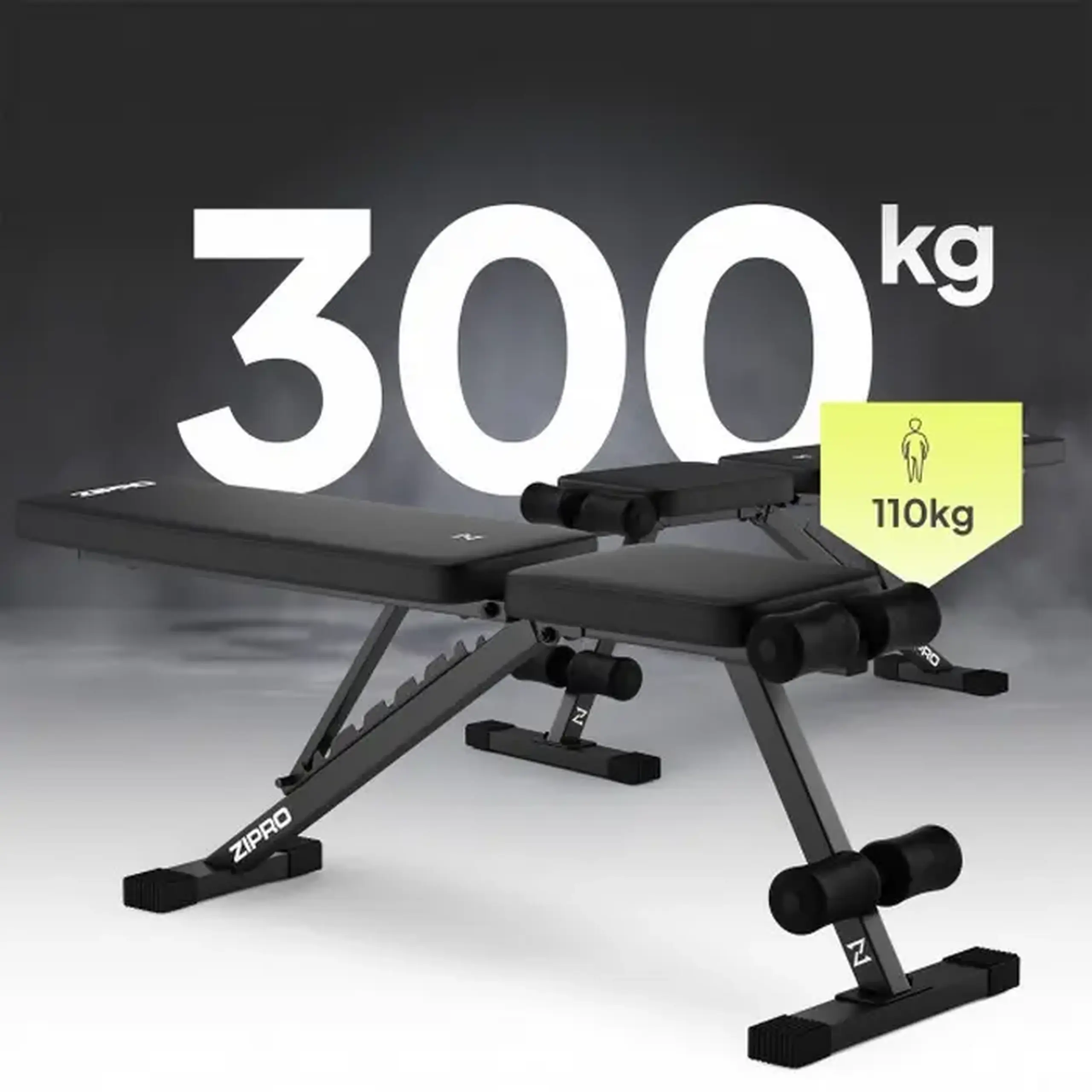 Bancă fitness Zipro Stride, Negru