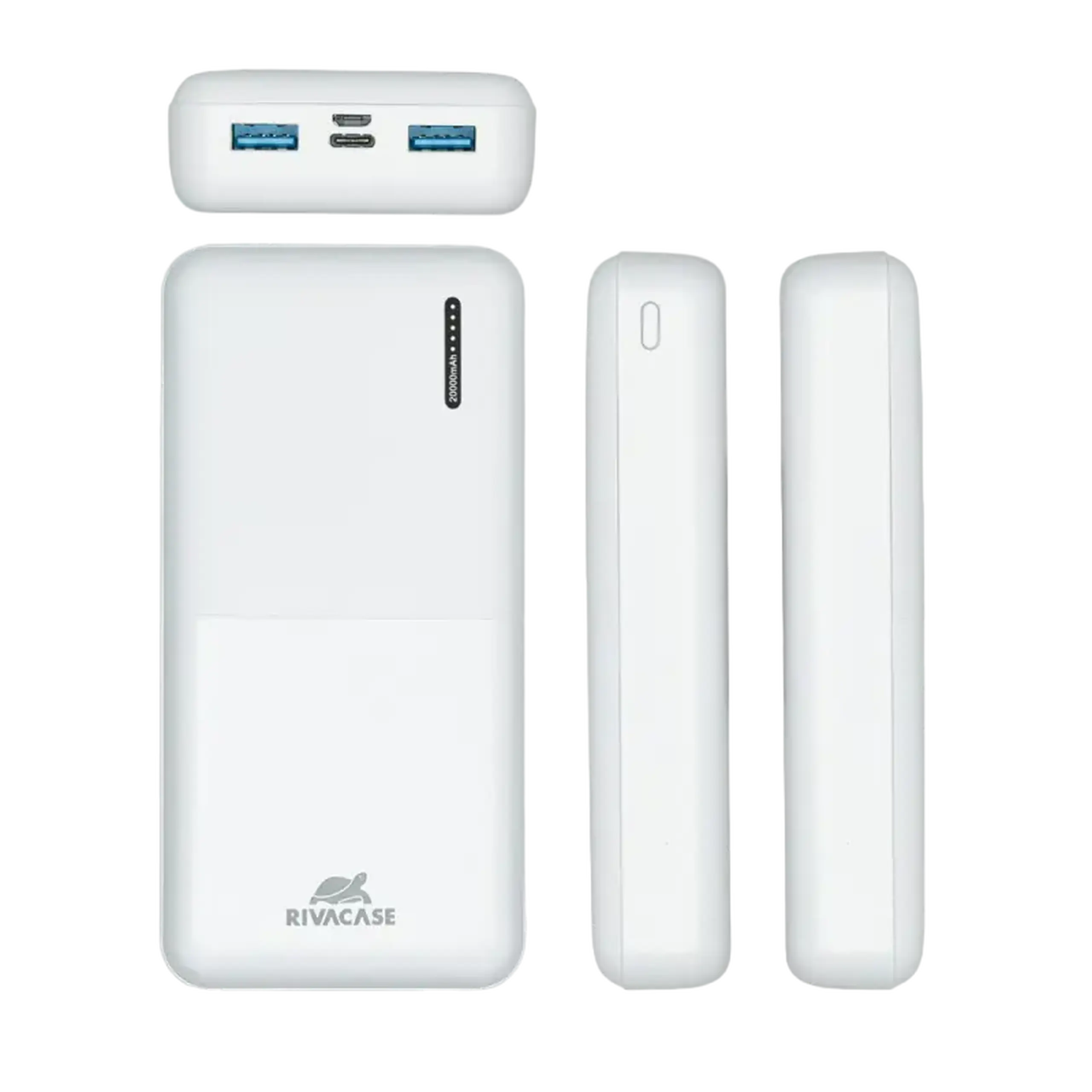 Acumulator extern Rivacase VA2572, 20000mAh, Alb