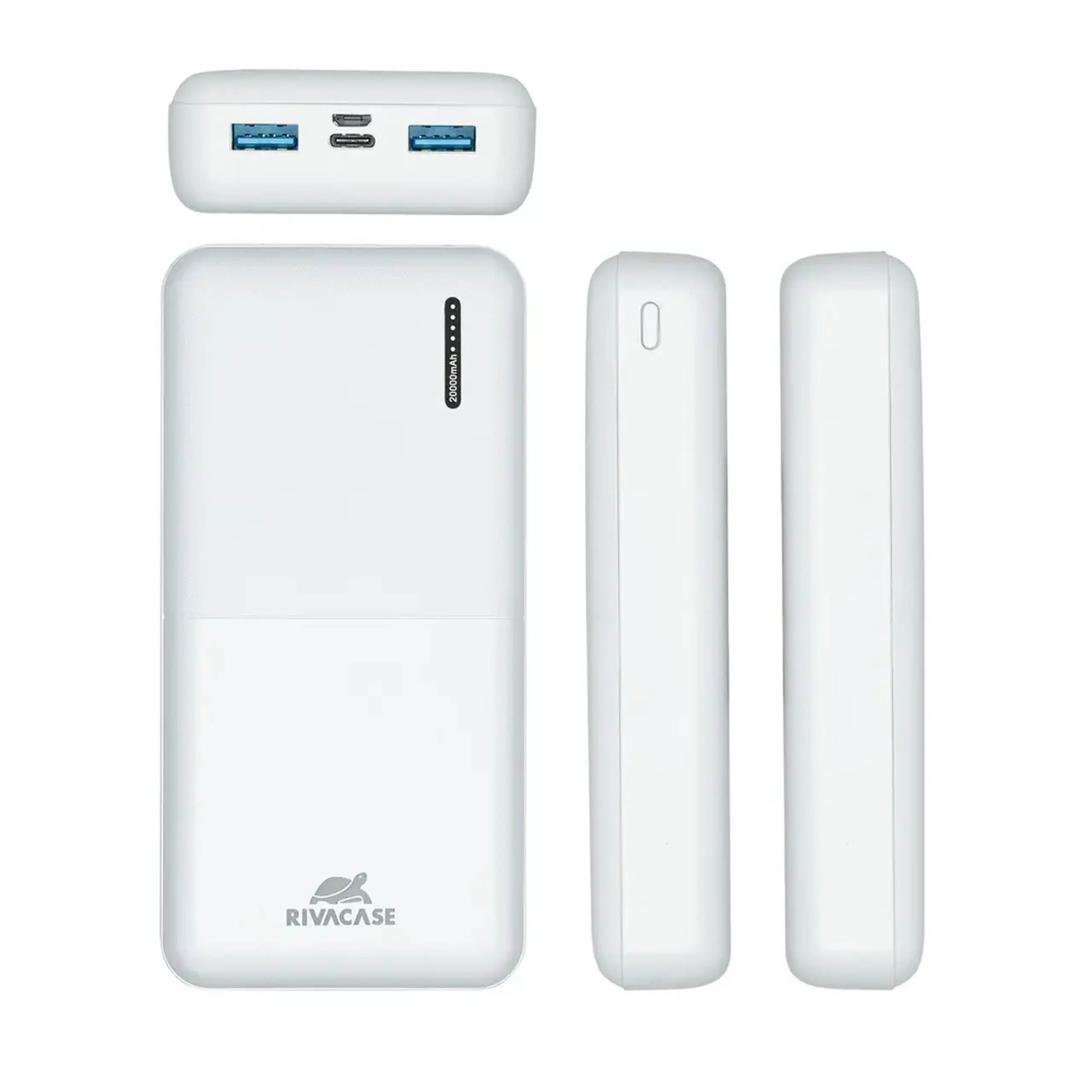 Acumulator extern Rivacase VA2572, 20000mAh, Alb