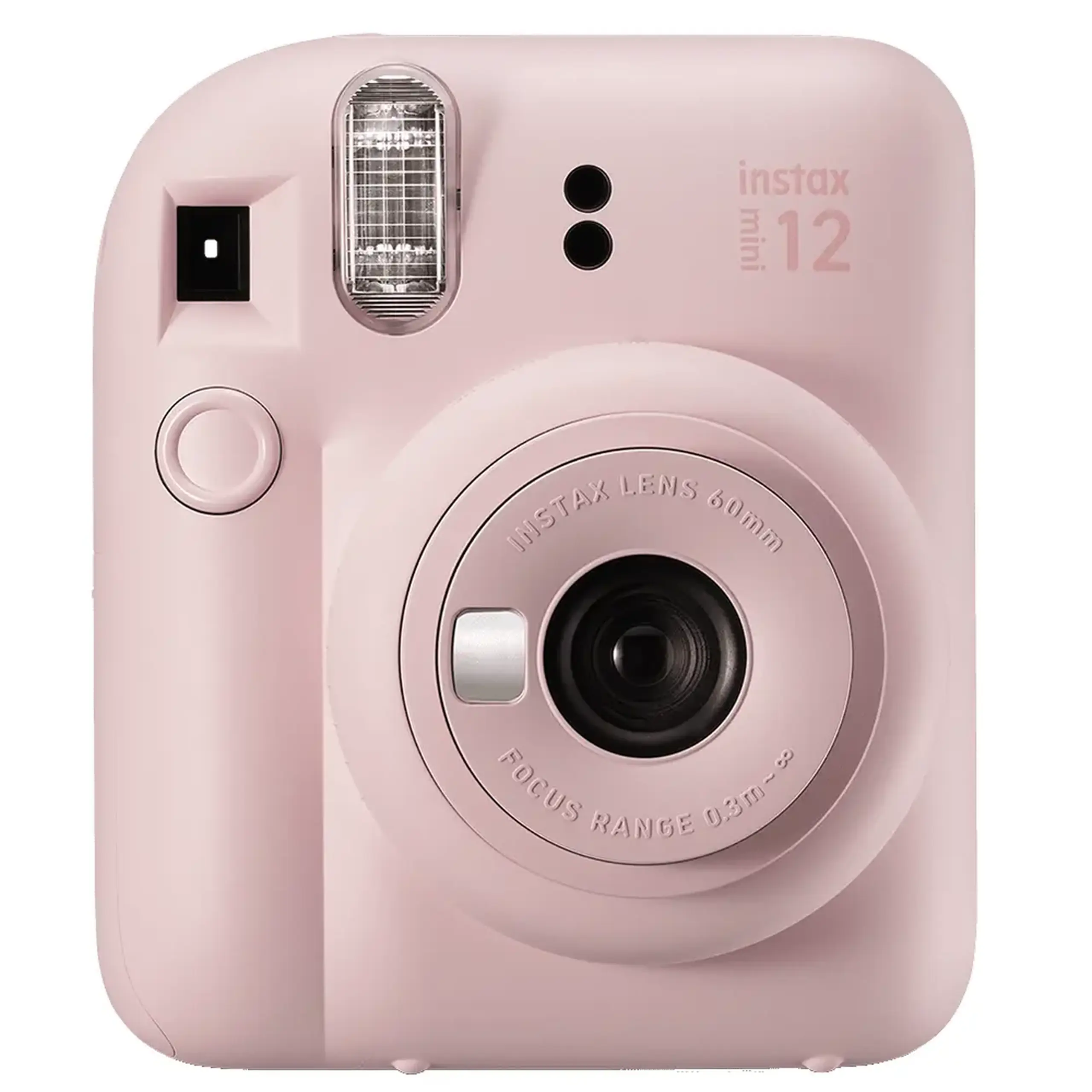 Set aparat foto instant Fujifilm Instax mini 12, Blossom Pink cu husa, album foto si film 1x10