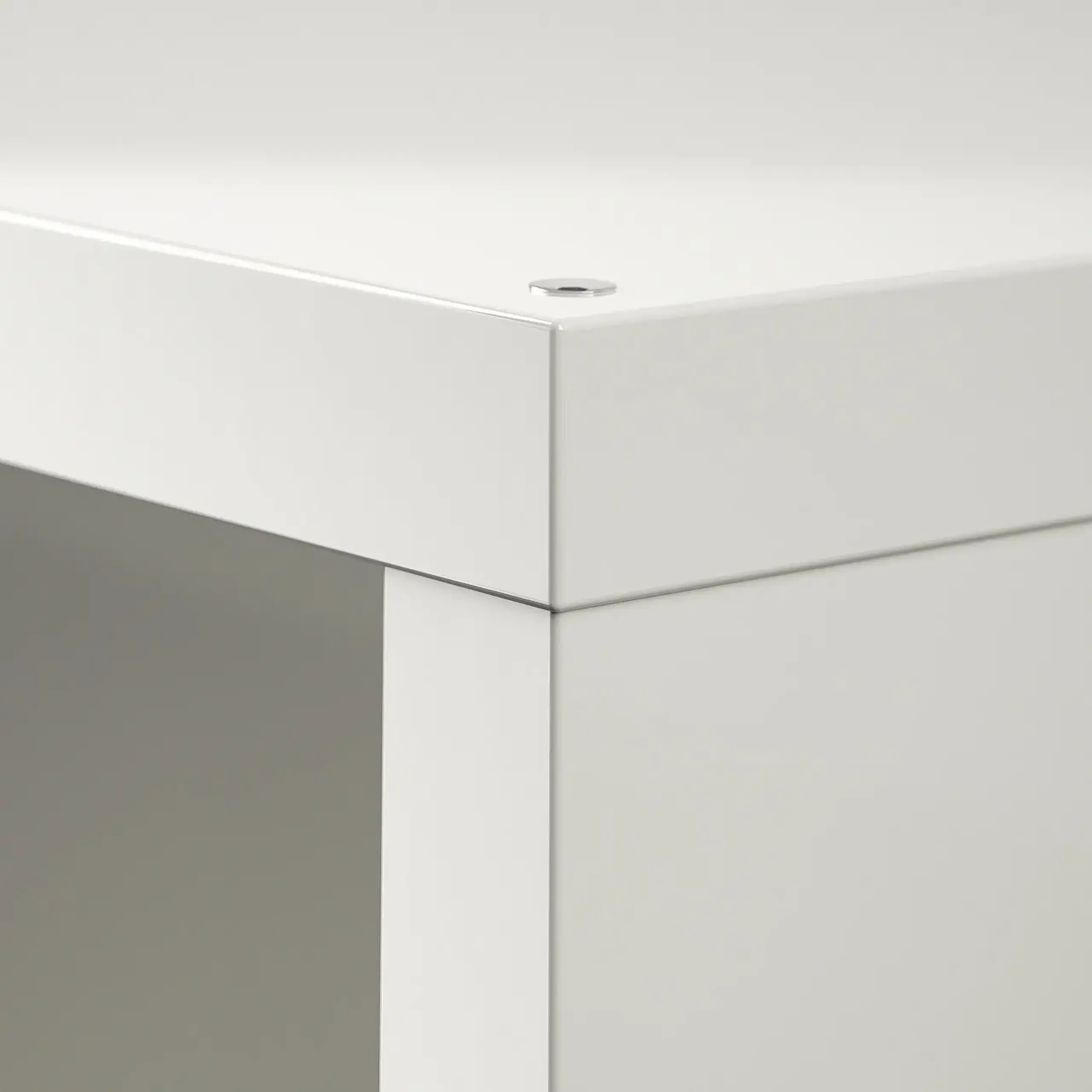 IKEA KALLAX Etajera, alb/Dröna alb, 77x39x147 cm