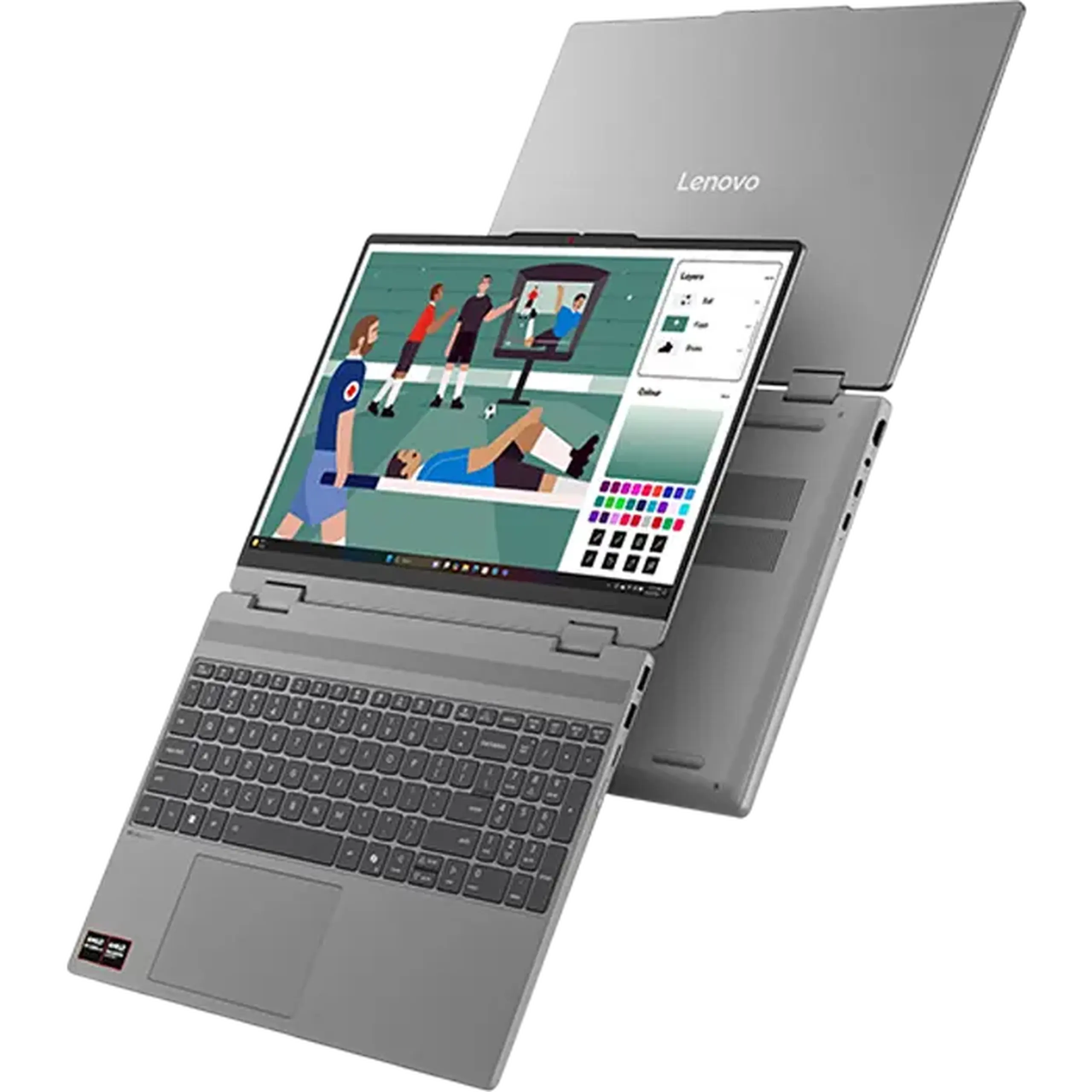 Laptop 15,3" Lenovo IdeaPad 5 2-in-1 15AGP11, Luna Grey, AMD Ryzen AI 5 430, 16GB/512GB, Fără SO