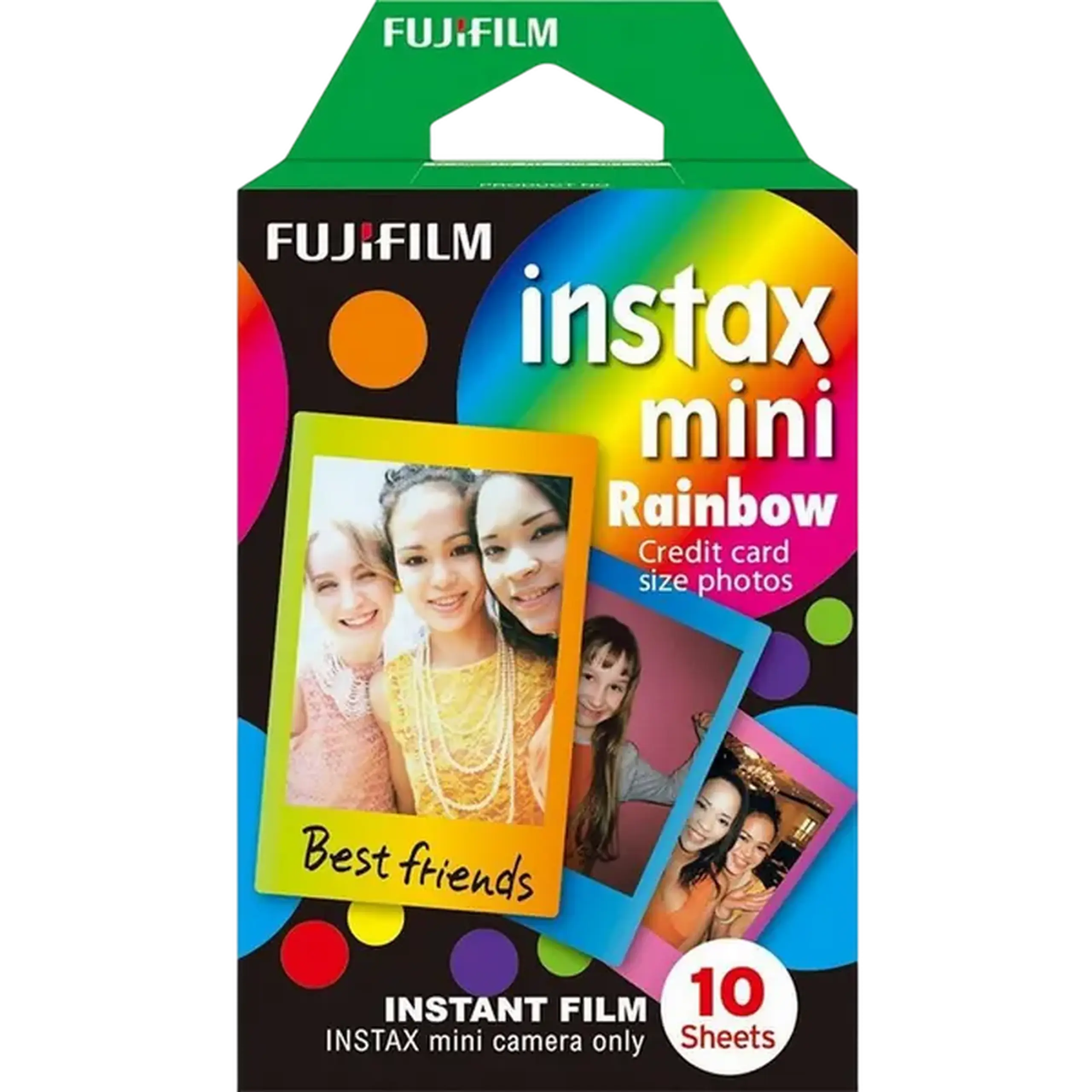 Fujifilm Instax Mini Instant Film Rainbow (10 sheets), Multicolor