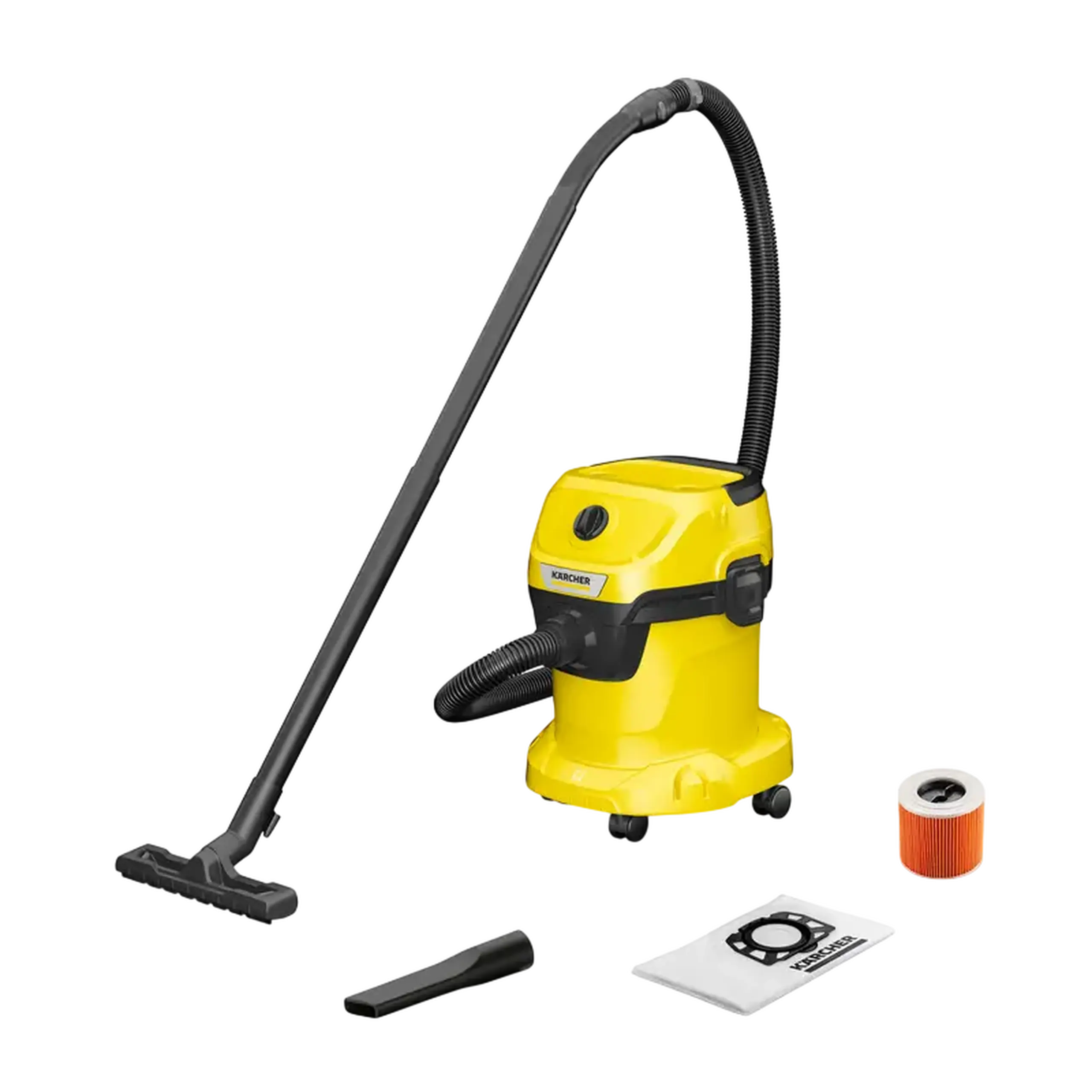 Aspirator Karcher WD 3 V-15/4/20 + Duza WD 1, Galben