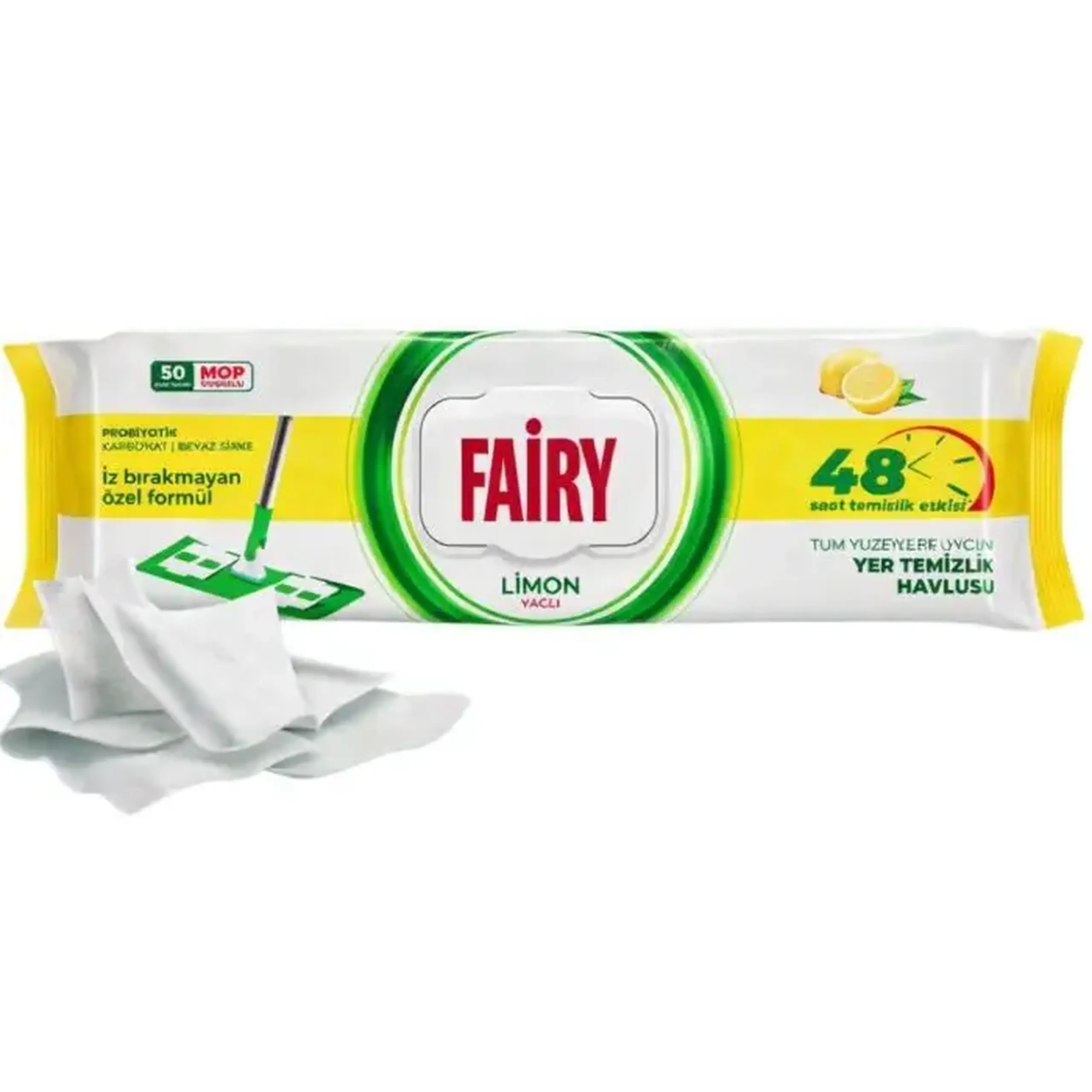 Fairy PROF servetele umede mop 50b lemon/6