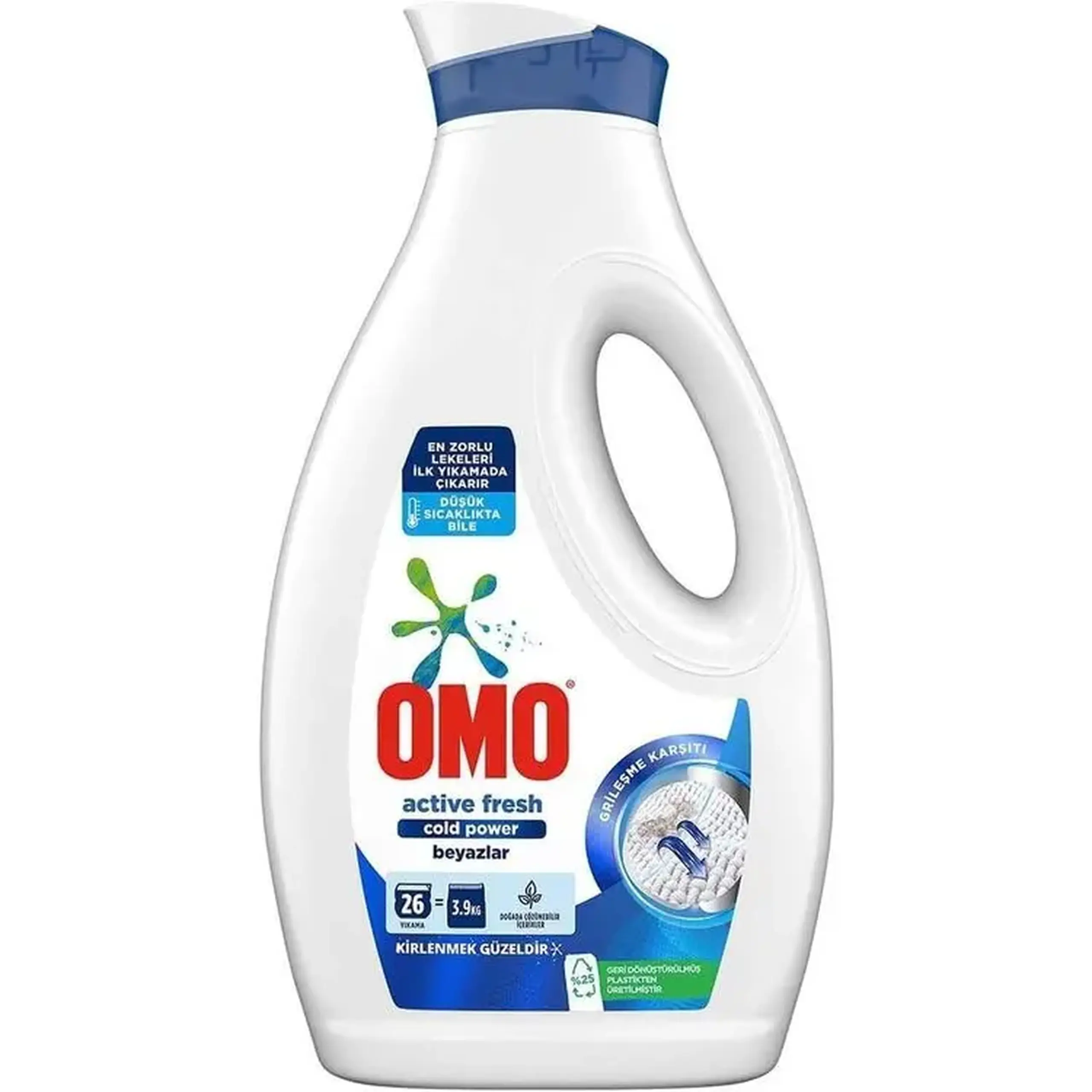 Omo detergent Lichid 1.69l active fresh power alb/6