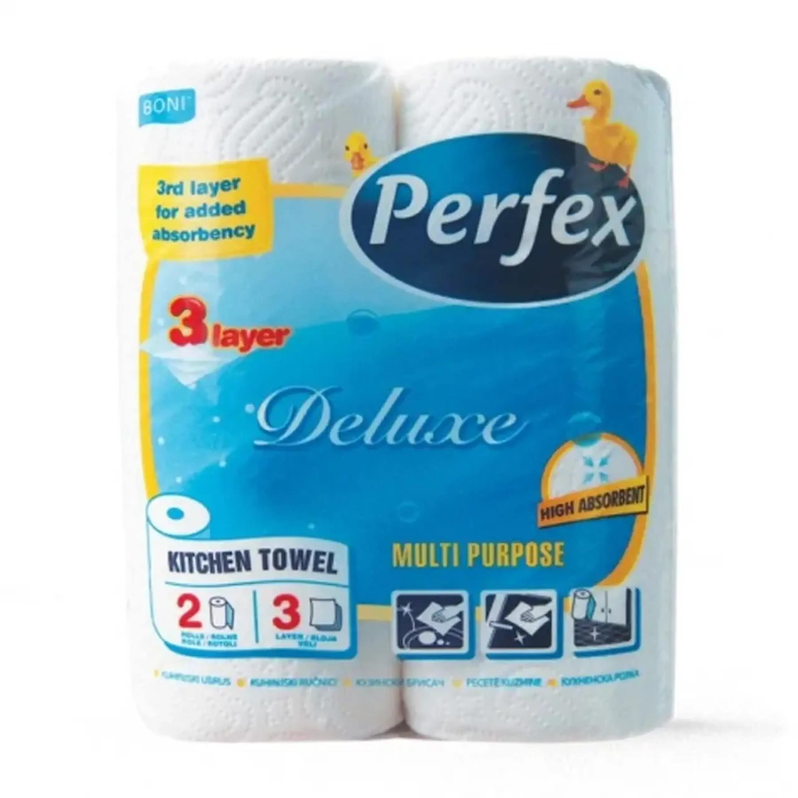 Perfex Prosop de bucatarie 3str. 2 role/24