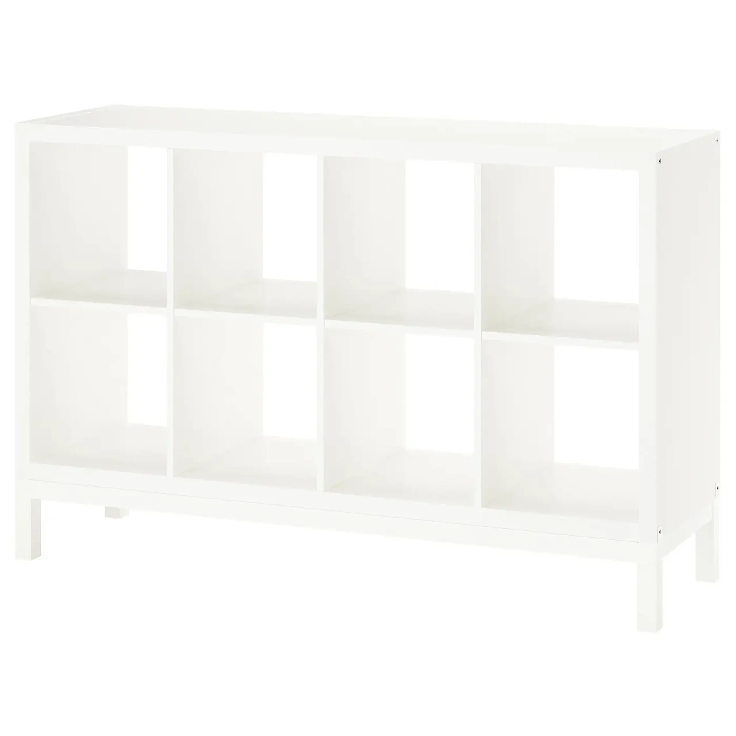 IKEA KALLAX Etajera cu cadru, alb/alb, 147x94 cm