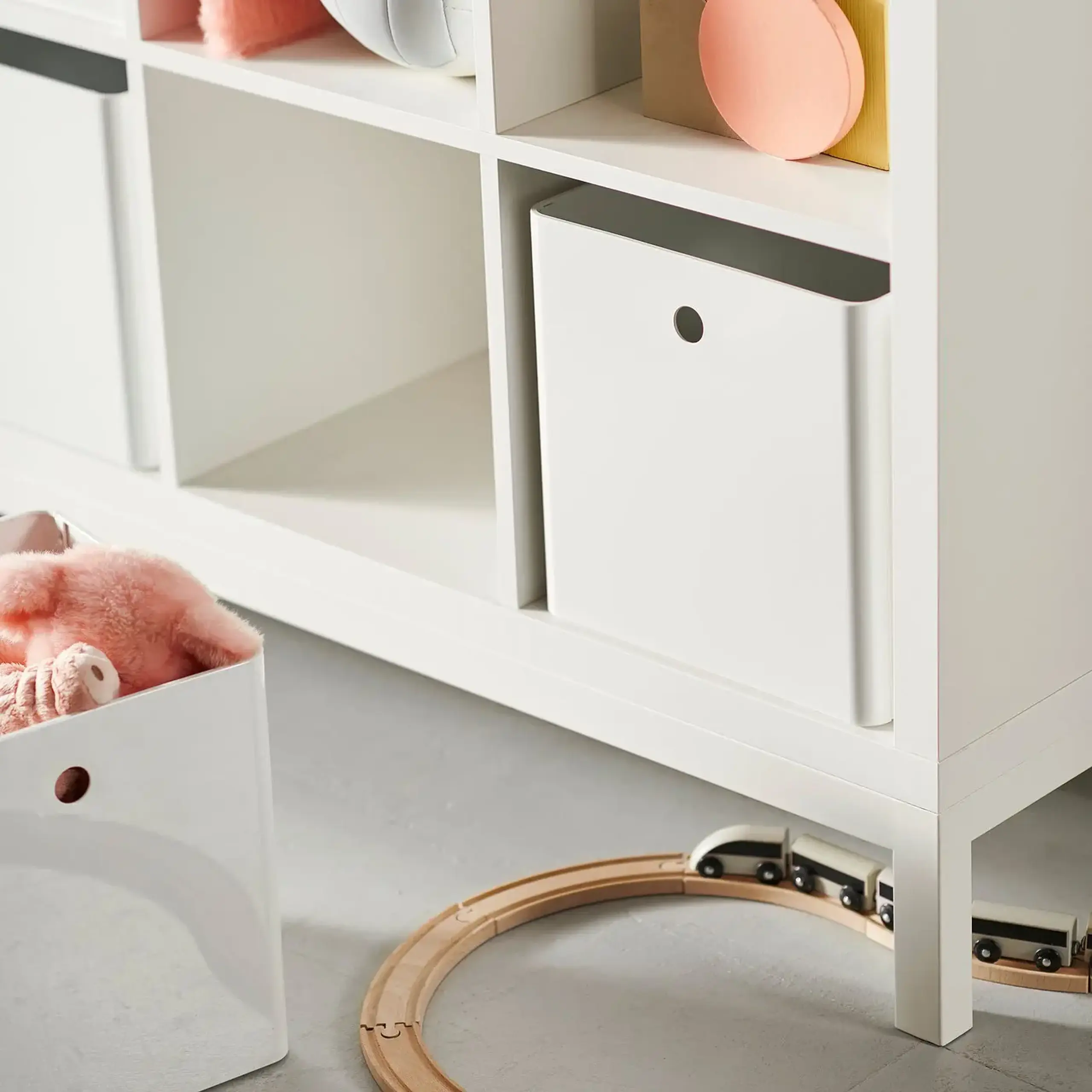 IKEA KALLAX Etajera cu cadru, alb/alb, 147x94 cm