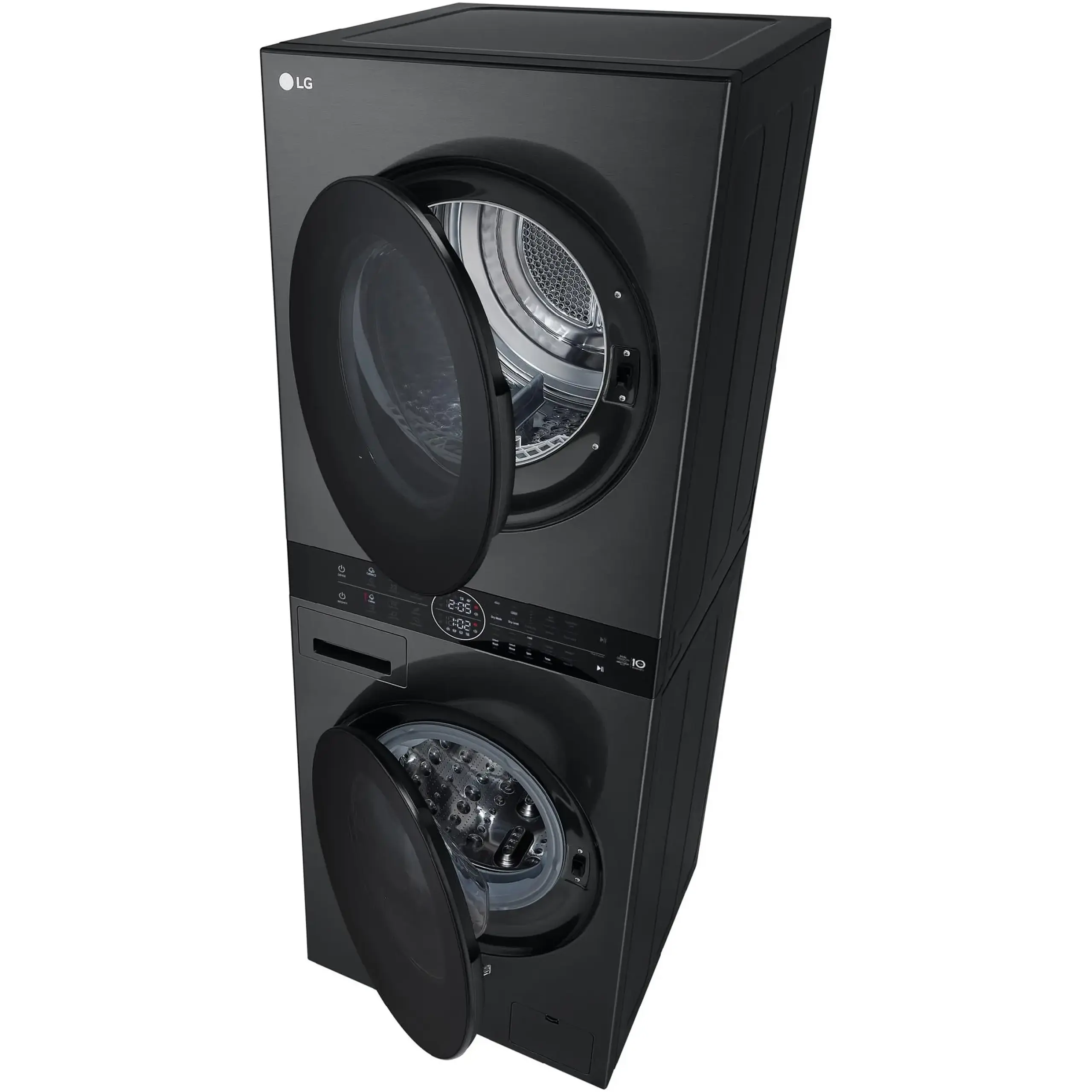 Masina de spalat rufe cu uscator LG WT1210BBF, Spalare 12 kg, Uscare 10 kg, 1400 RPM, Steam, TurboWash 360, Clasa A/A+++, Negru/Negru