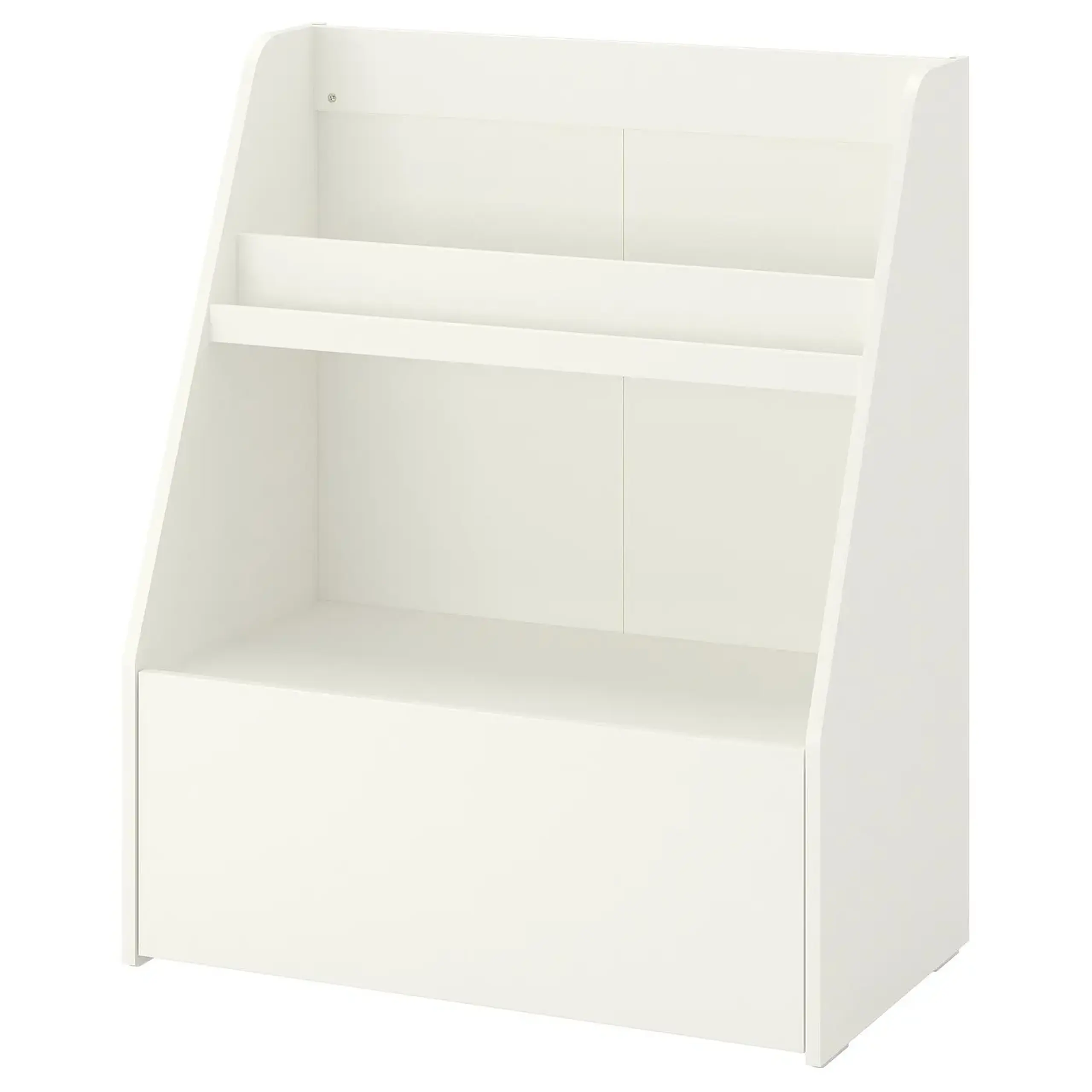 IKEA BERGIG Etajera carti cu depozitare, alb