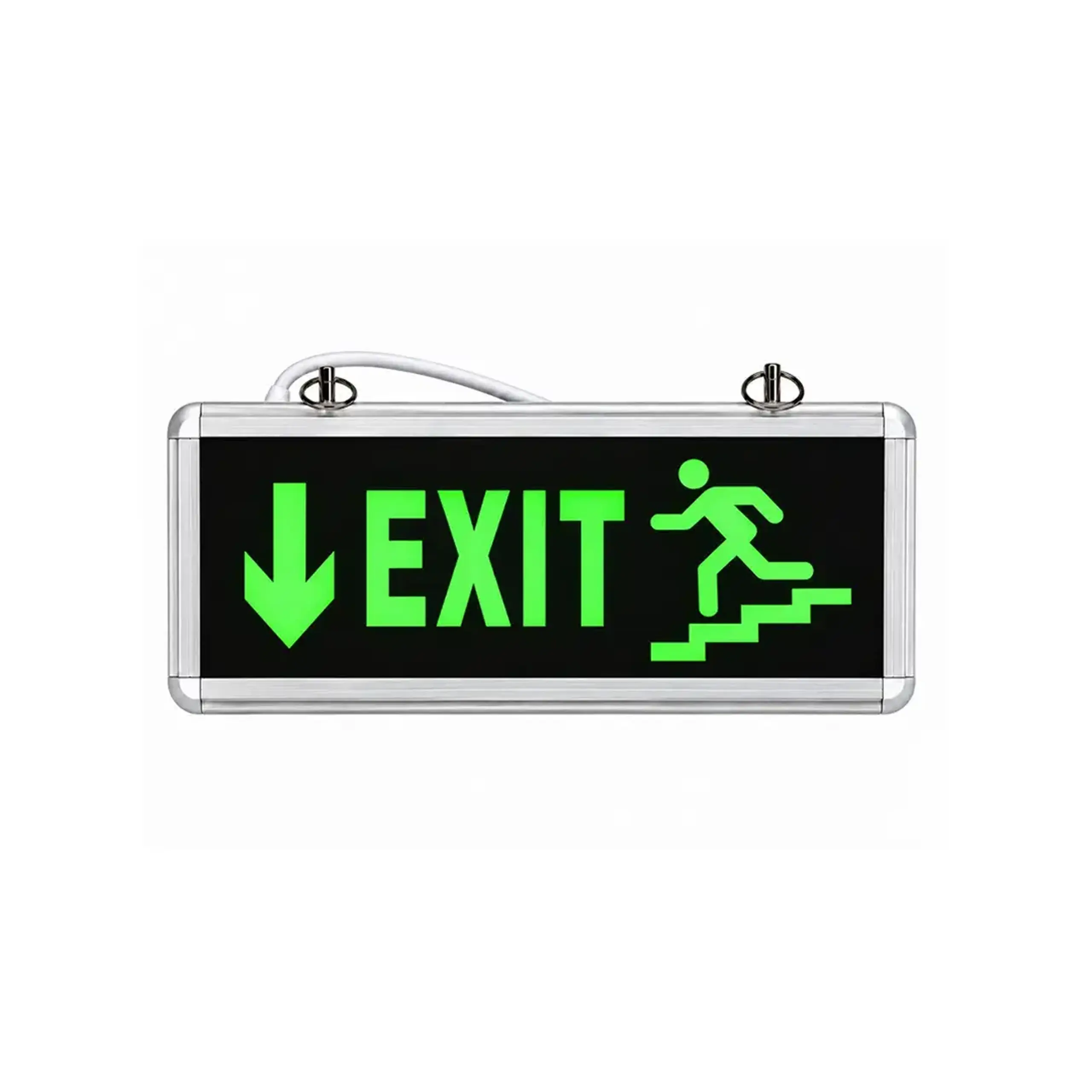 Indicator LED "EXIT PE SCARI IN JOS" 355 x 145 x 23 mm 220 - 240 V