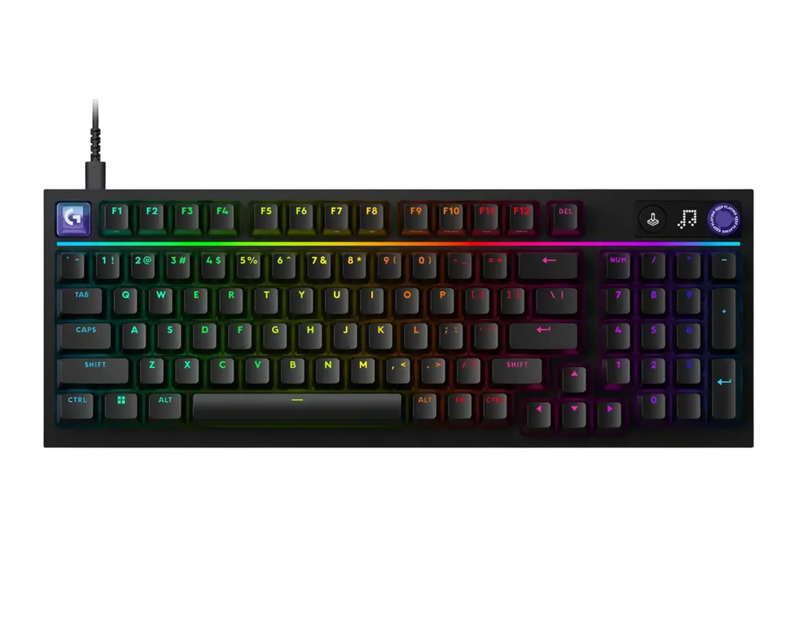 Tastatură Logitech G316 X 98, Cu fir, Negru