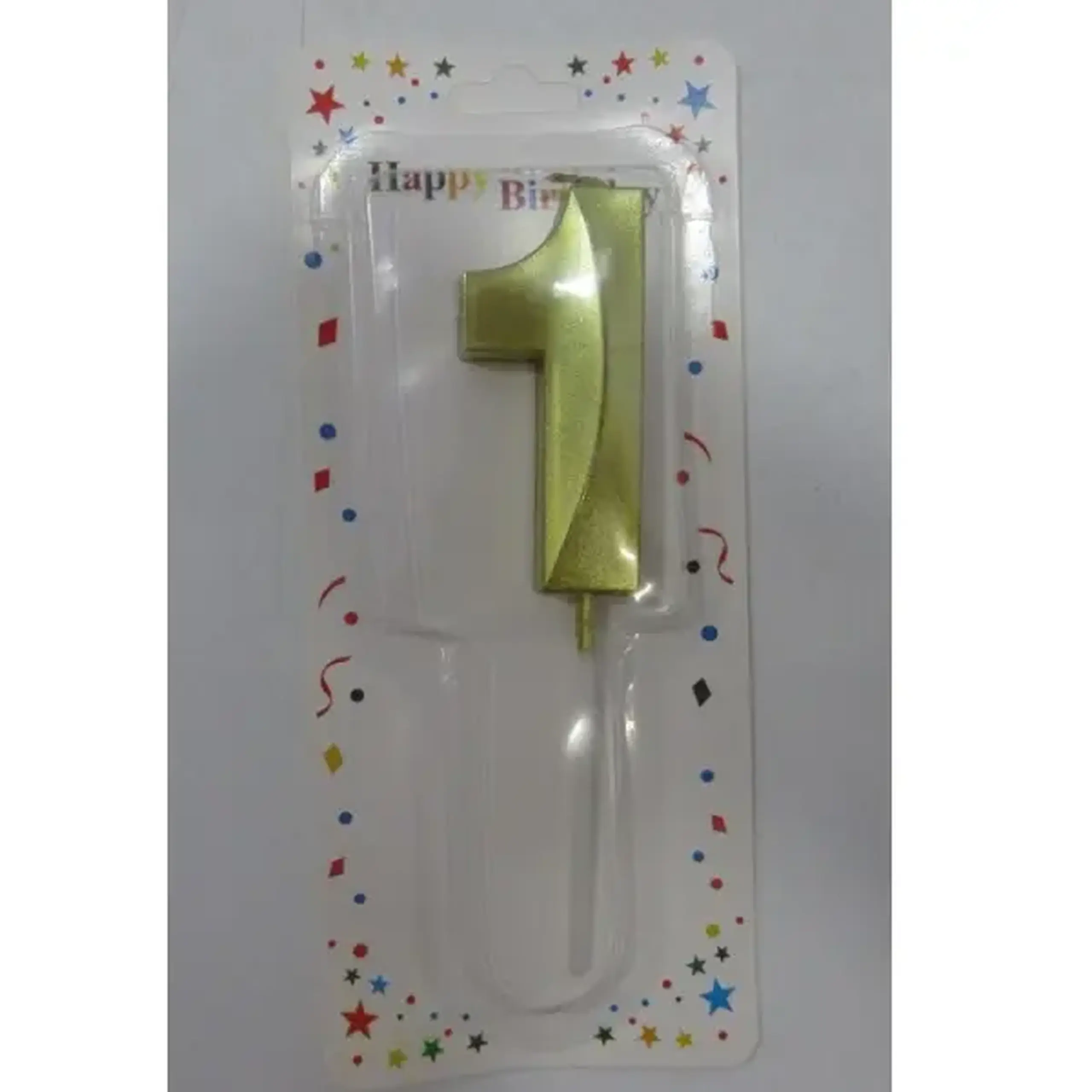Lumanare aurie cifra 1