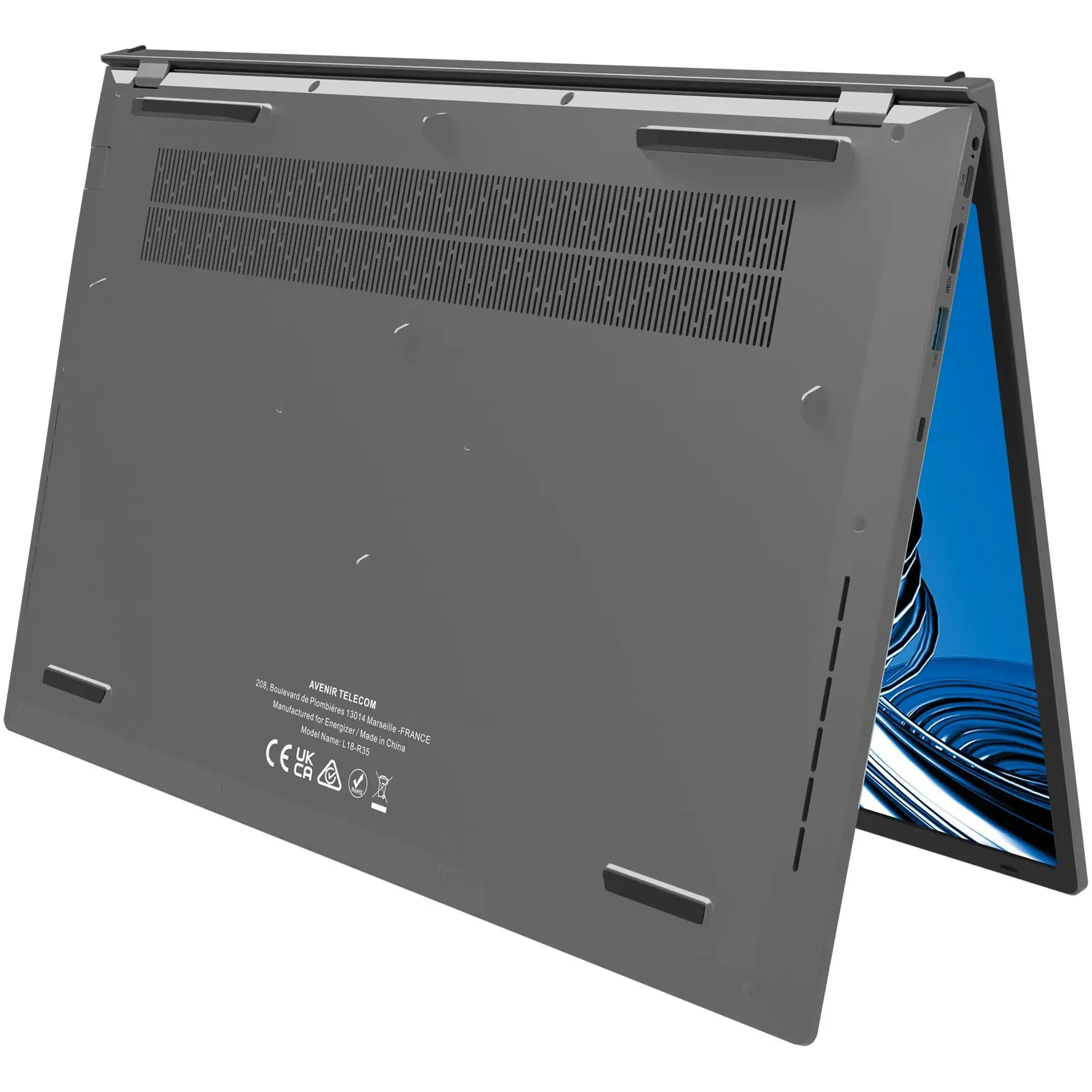 Laptop Energizer Ultimate EnergyBook Pro cu procesor AMD Ryzen™ 5 3500U pana la 3.70GHz, 18.5'', FHD, 16GB RAM, 512GB SSD, Radeon™ Vega 8 Graphics, Windows 11 Home, Grey