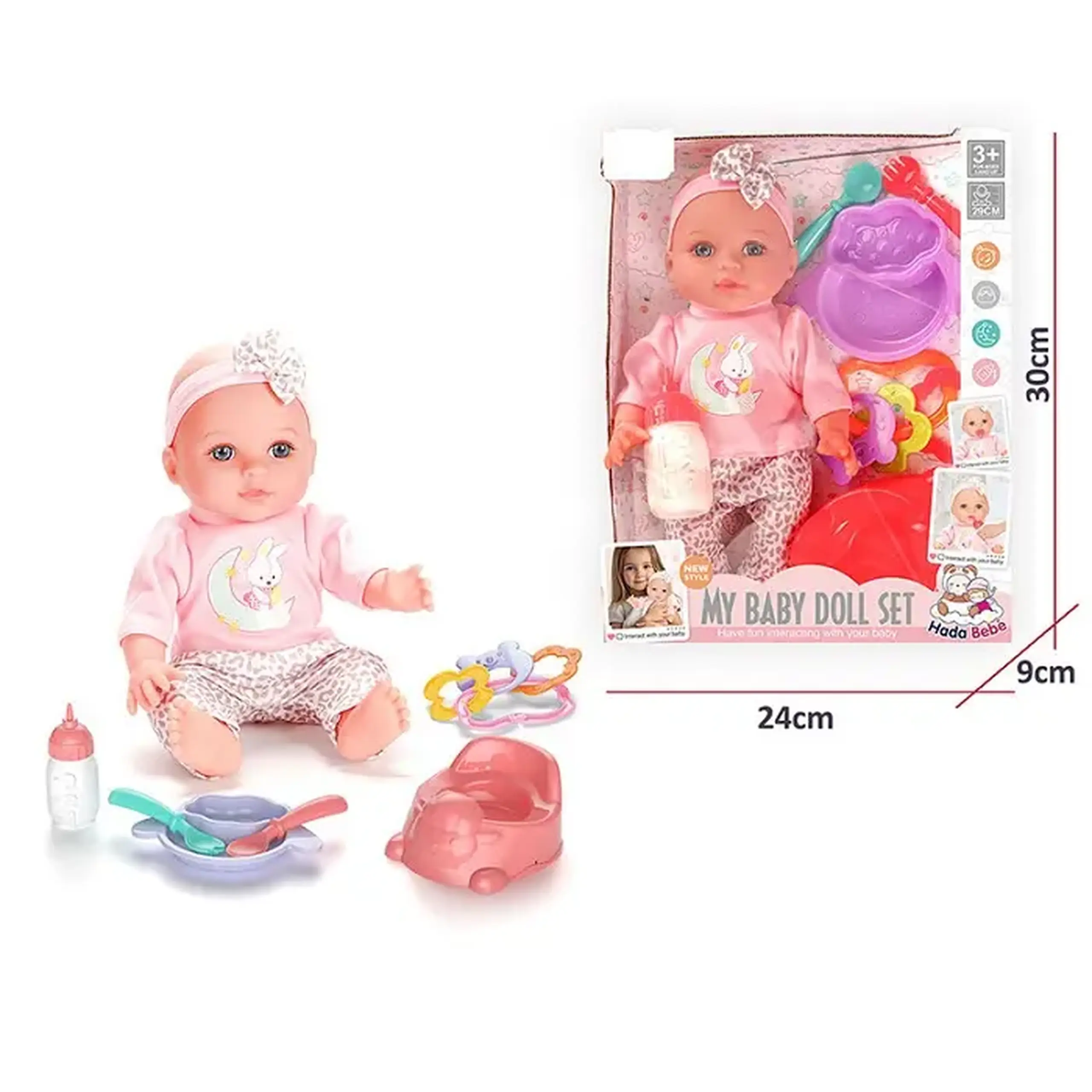 Papusa baby cu accesorii cu sunet (instructiune in romana)