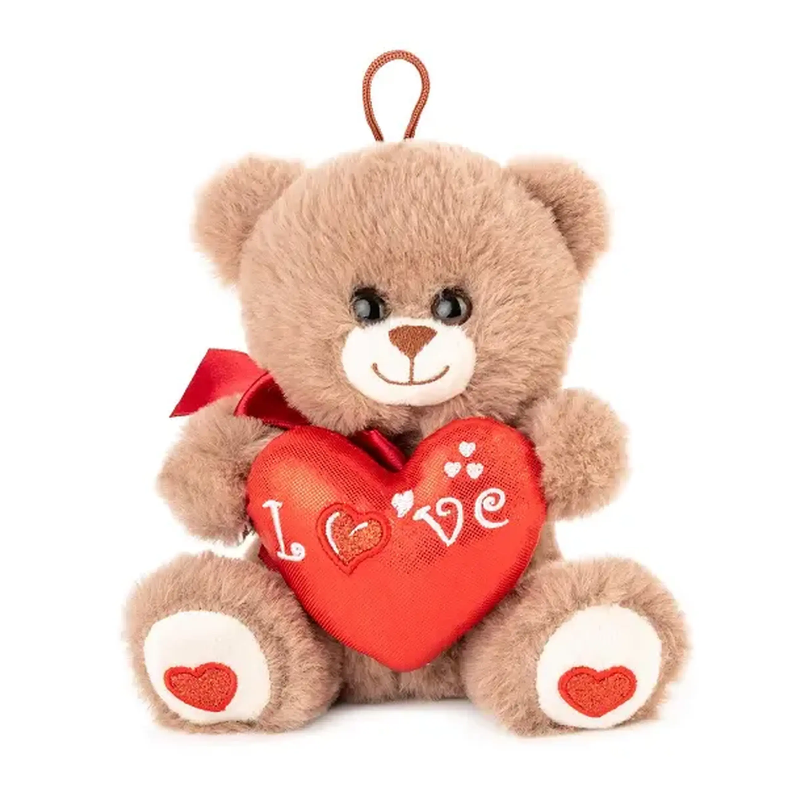 Jucarie moale Urs cu inimă - Maro 16 cm - 0.07 kg