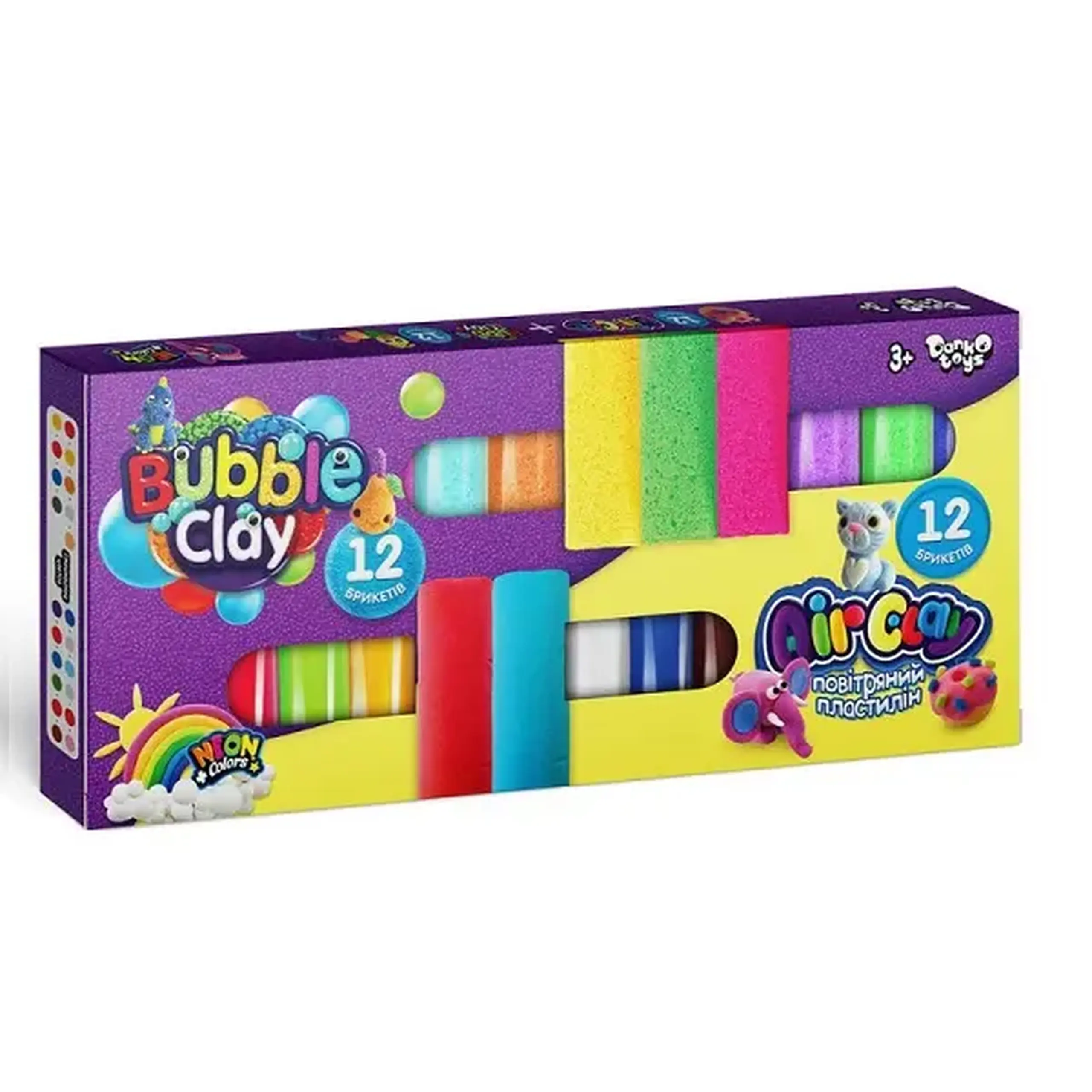 Set de creatie Air Clay+Bubble Clay 12 buc+12 buc.