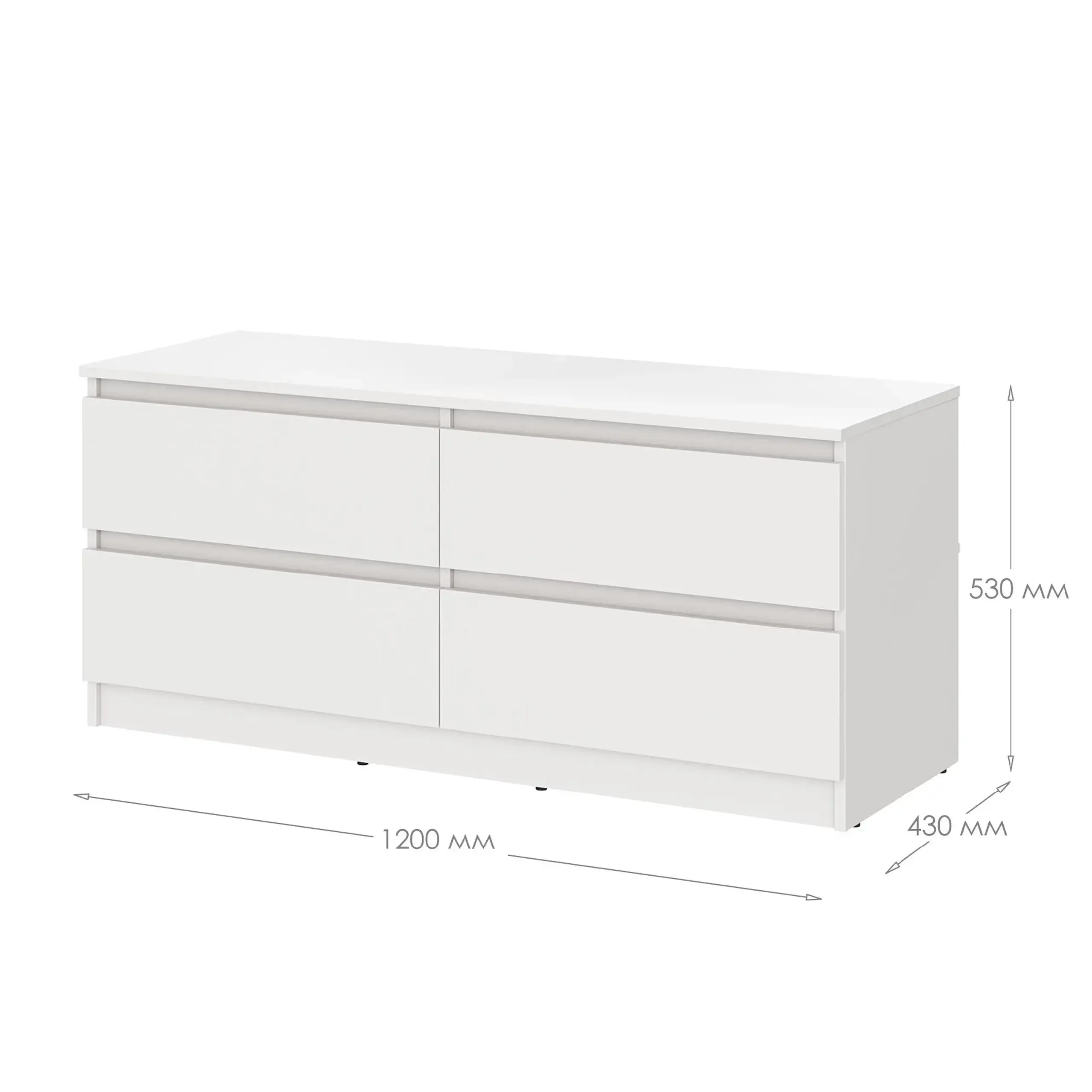Comodă TV Neo 4S 120x43x53 cm, Gri