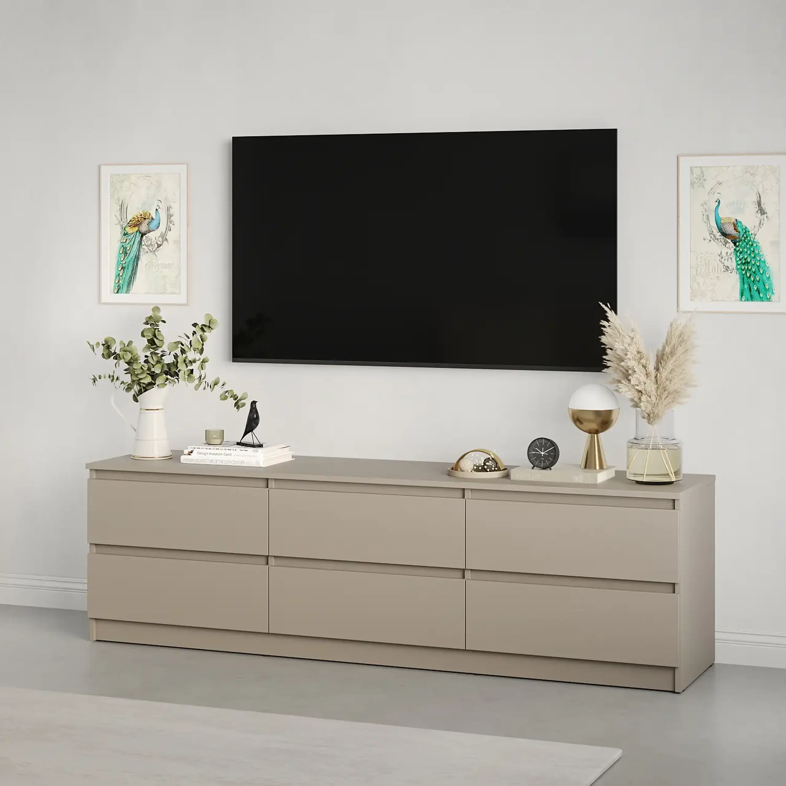 Comodă TV Neo 6S 180x43x53 cm, Bej