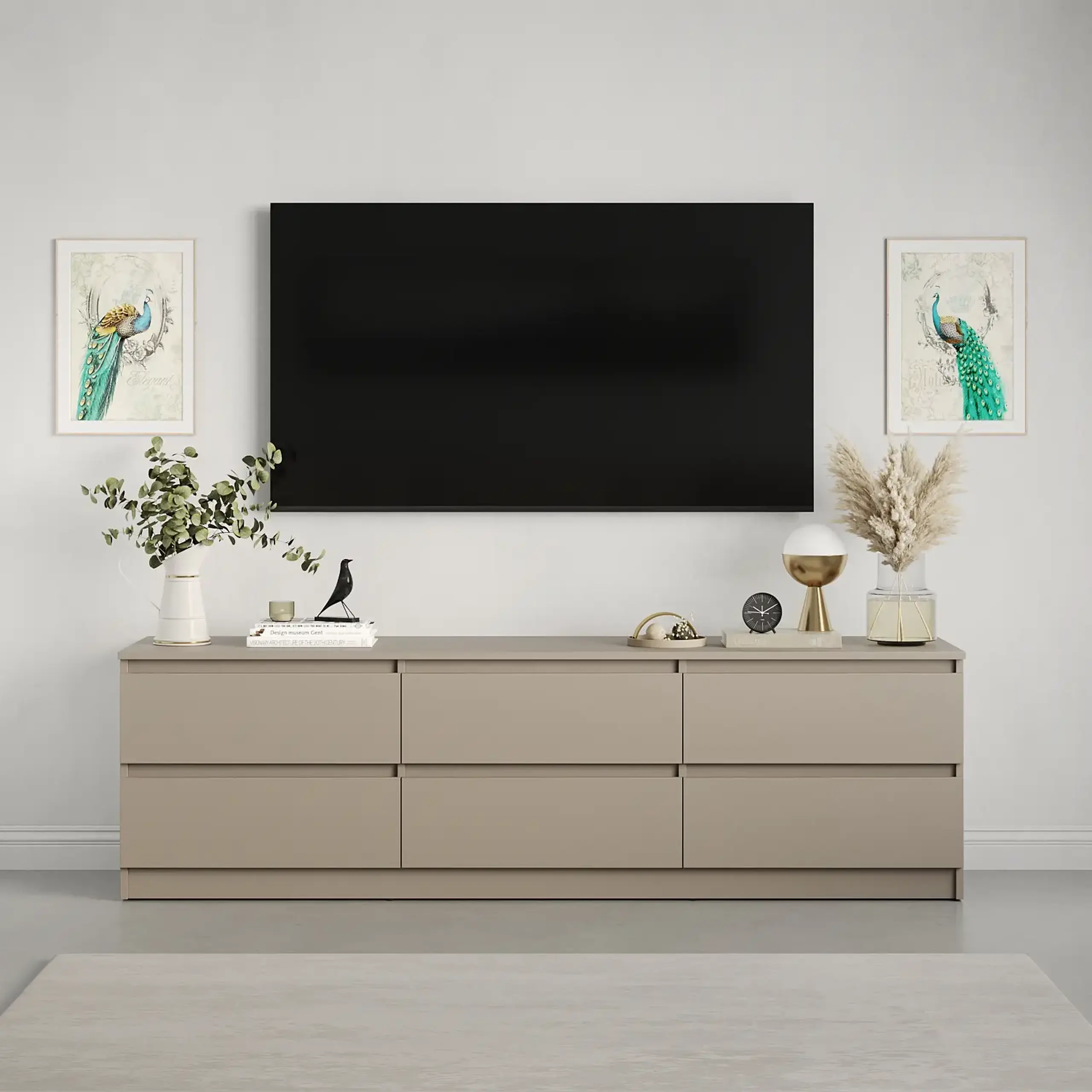 Comodă TV Neo 6S 180x43x53 cm, Bej
