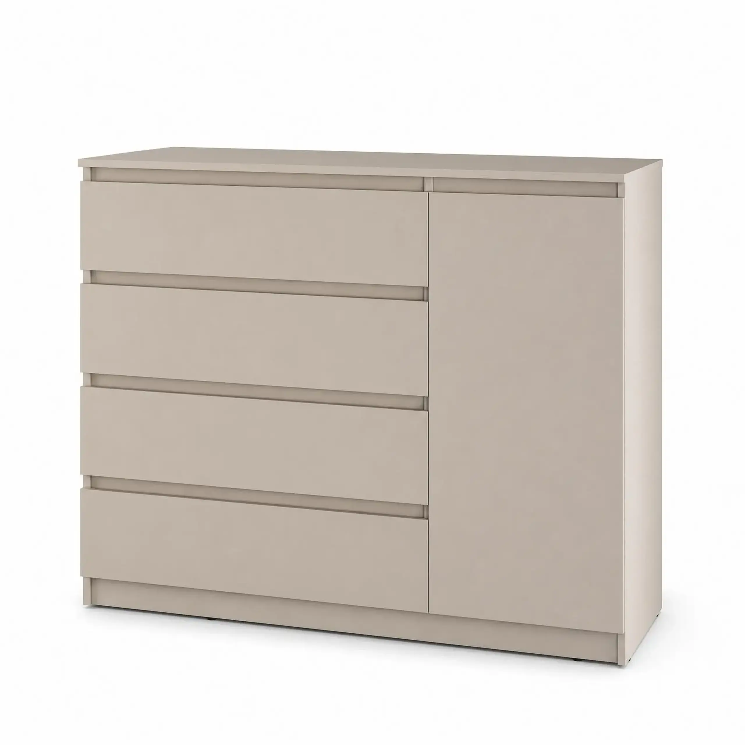 Comodă Neo 1D4S 120x43x98 cm, Bej